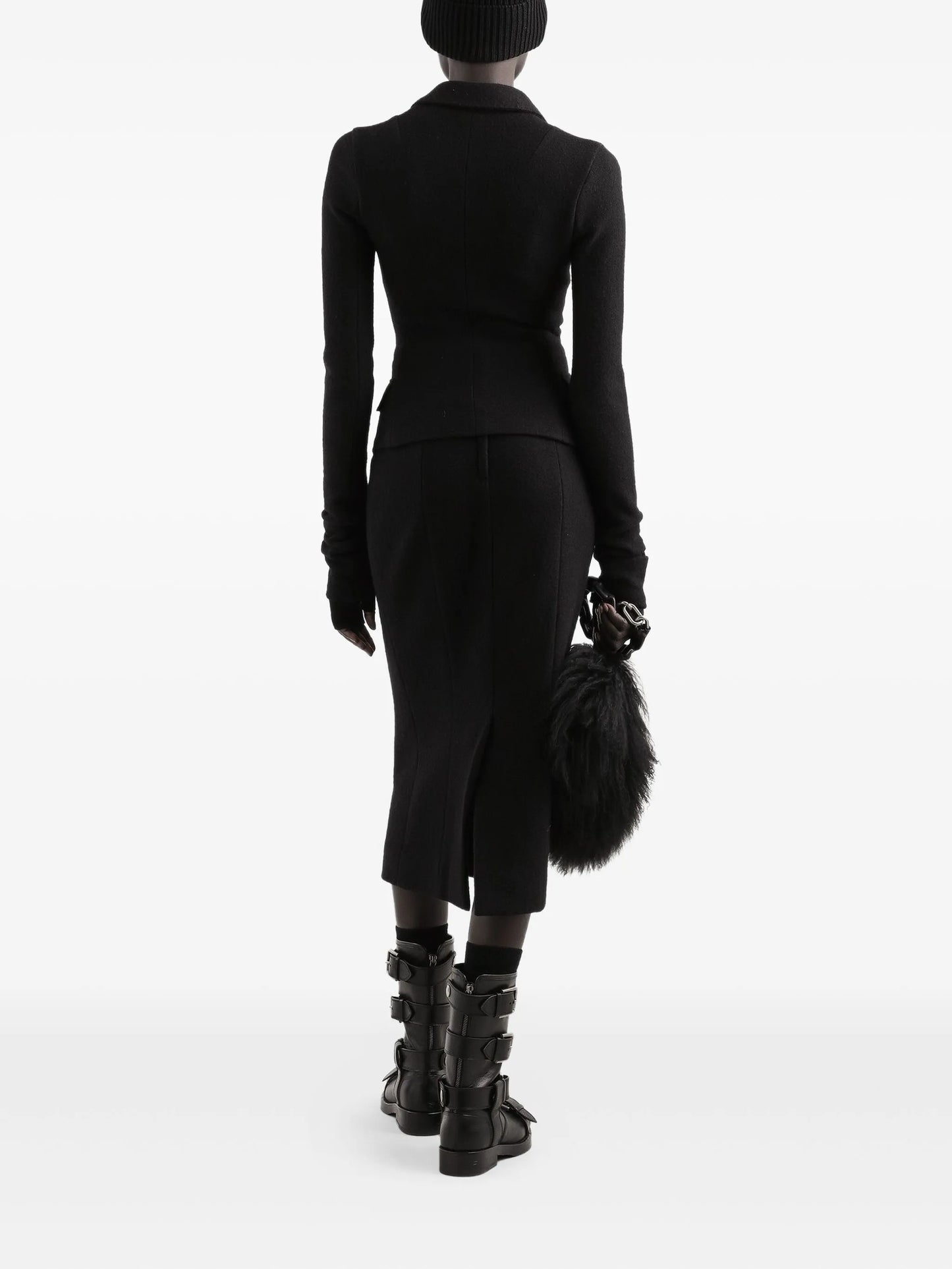 wool midi skirt