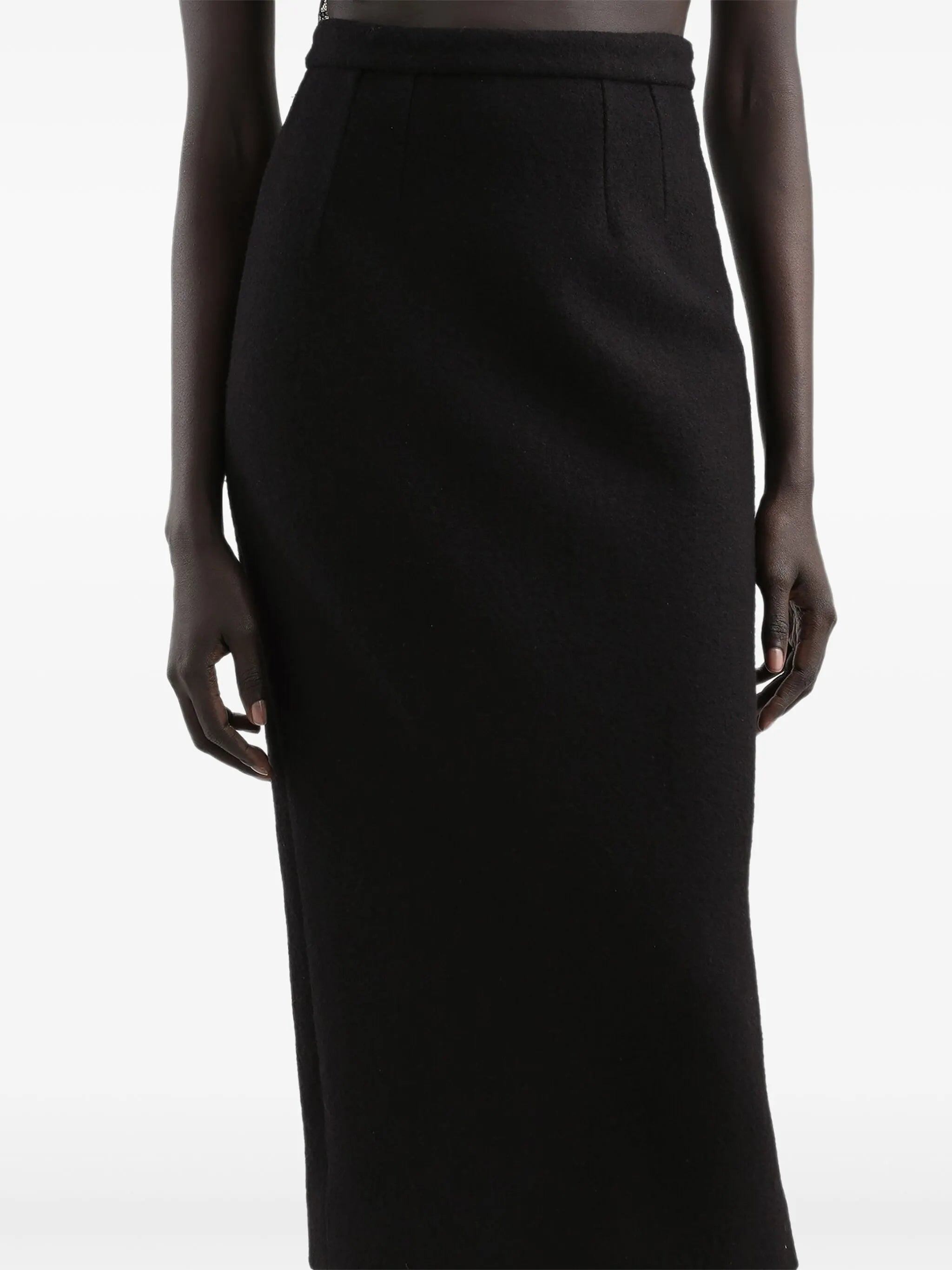 wool midi skirt