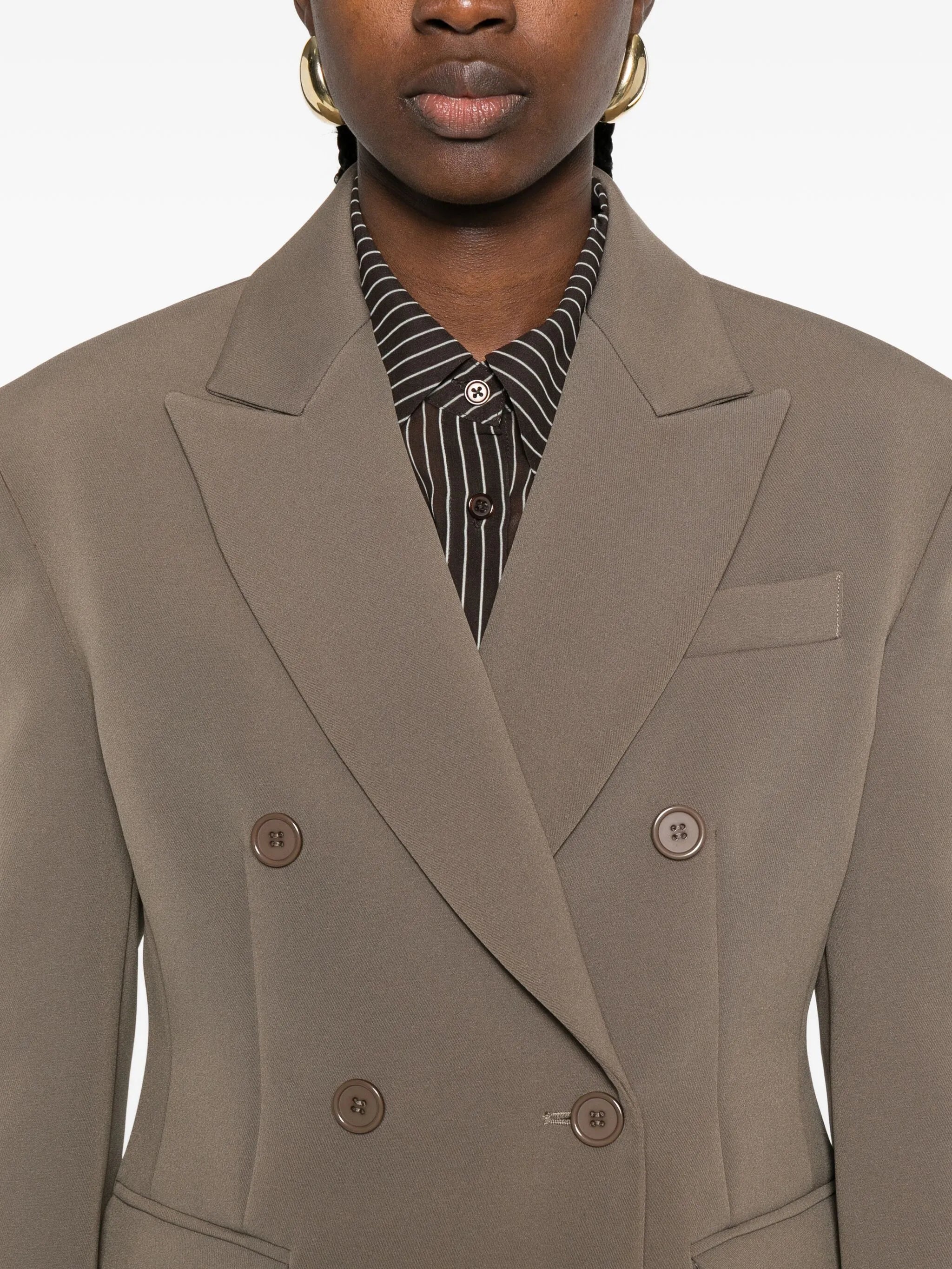 Doyer peak-lapel double-breasted blazer