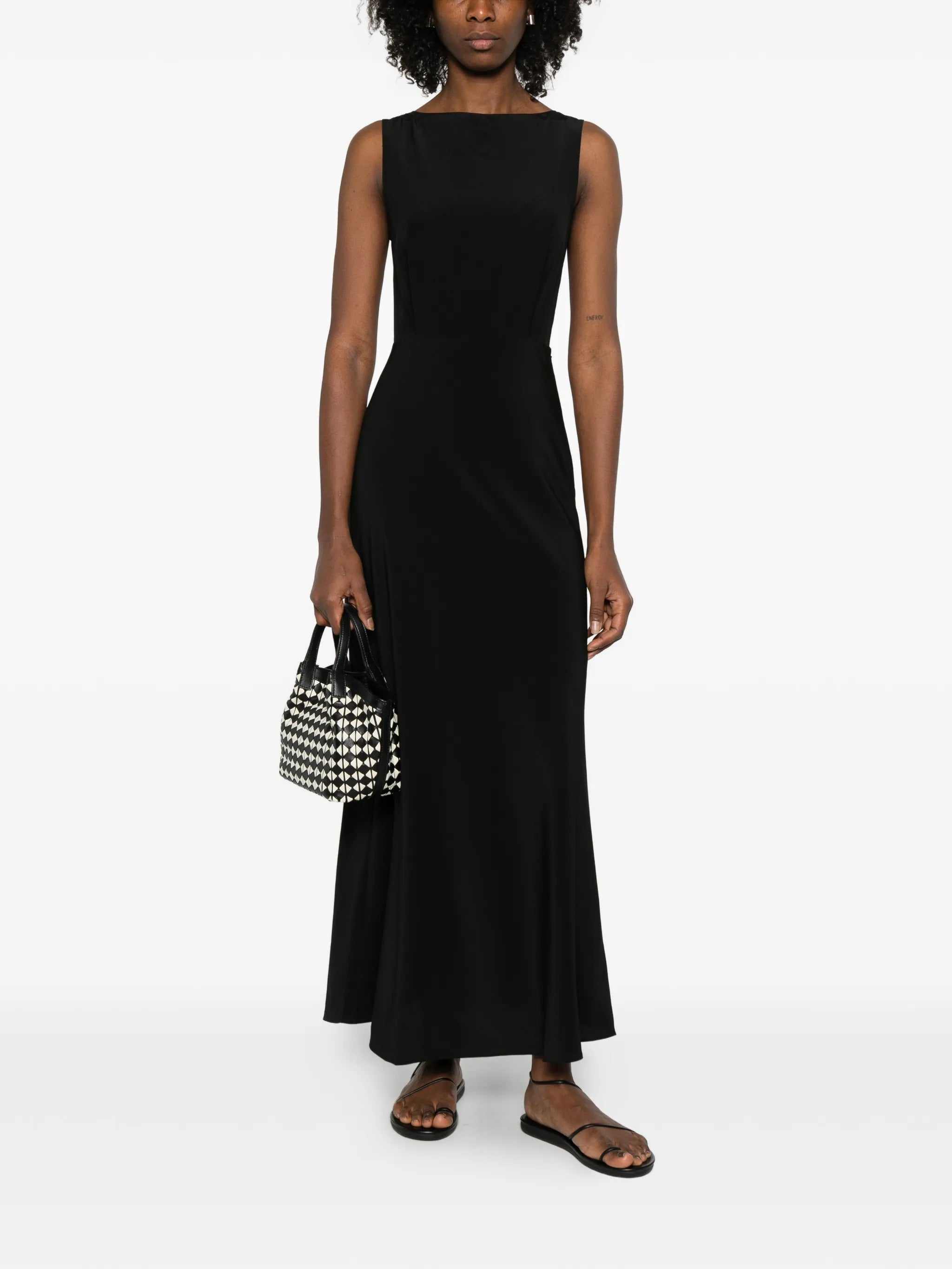 boat-neck maxi dress