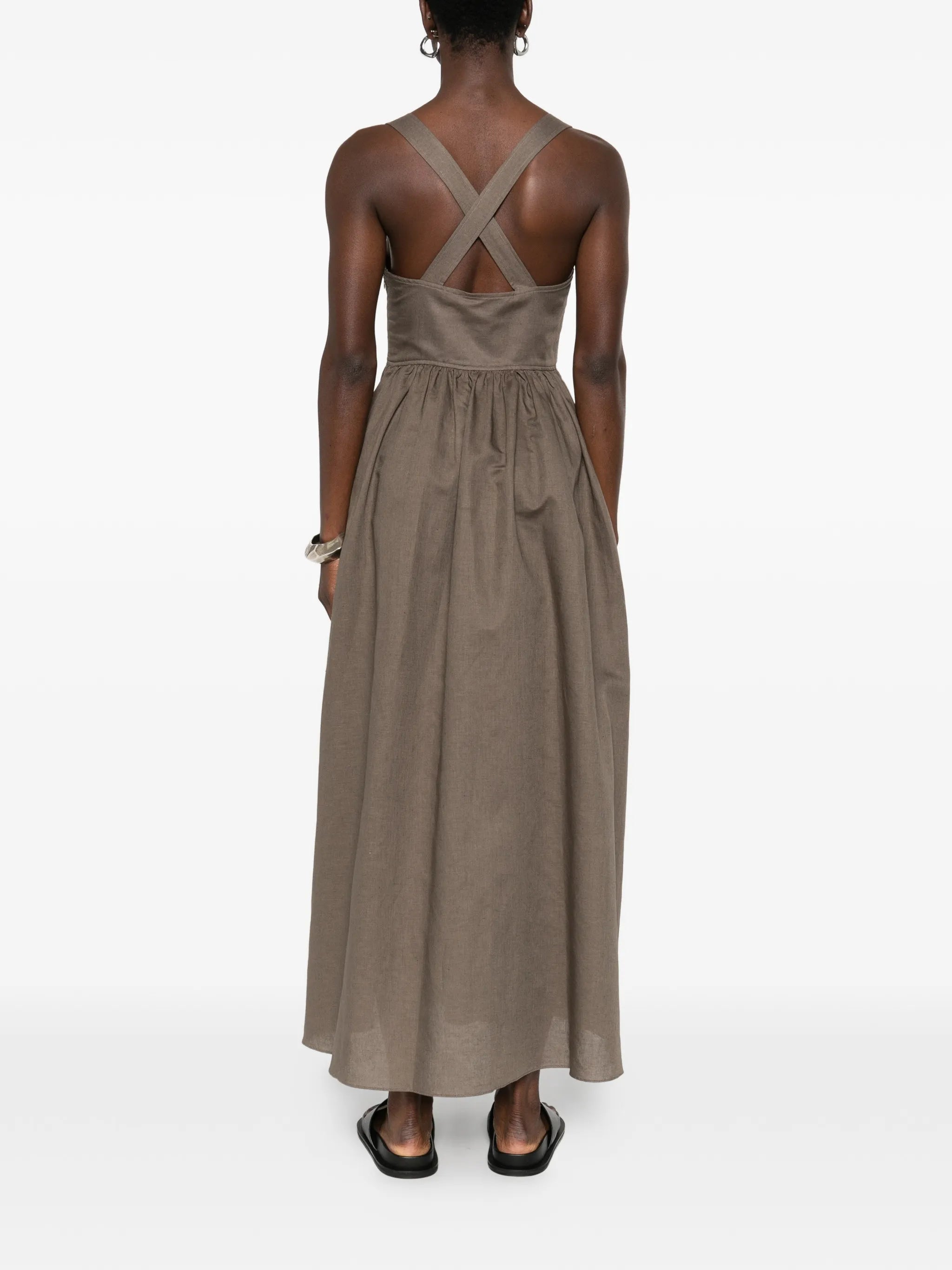 crossback maxi dress