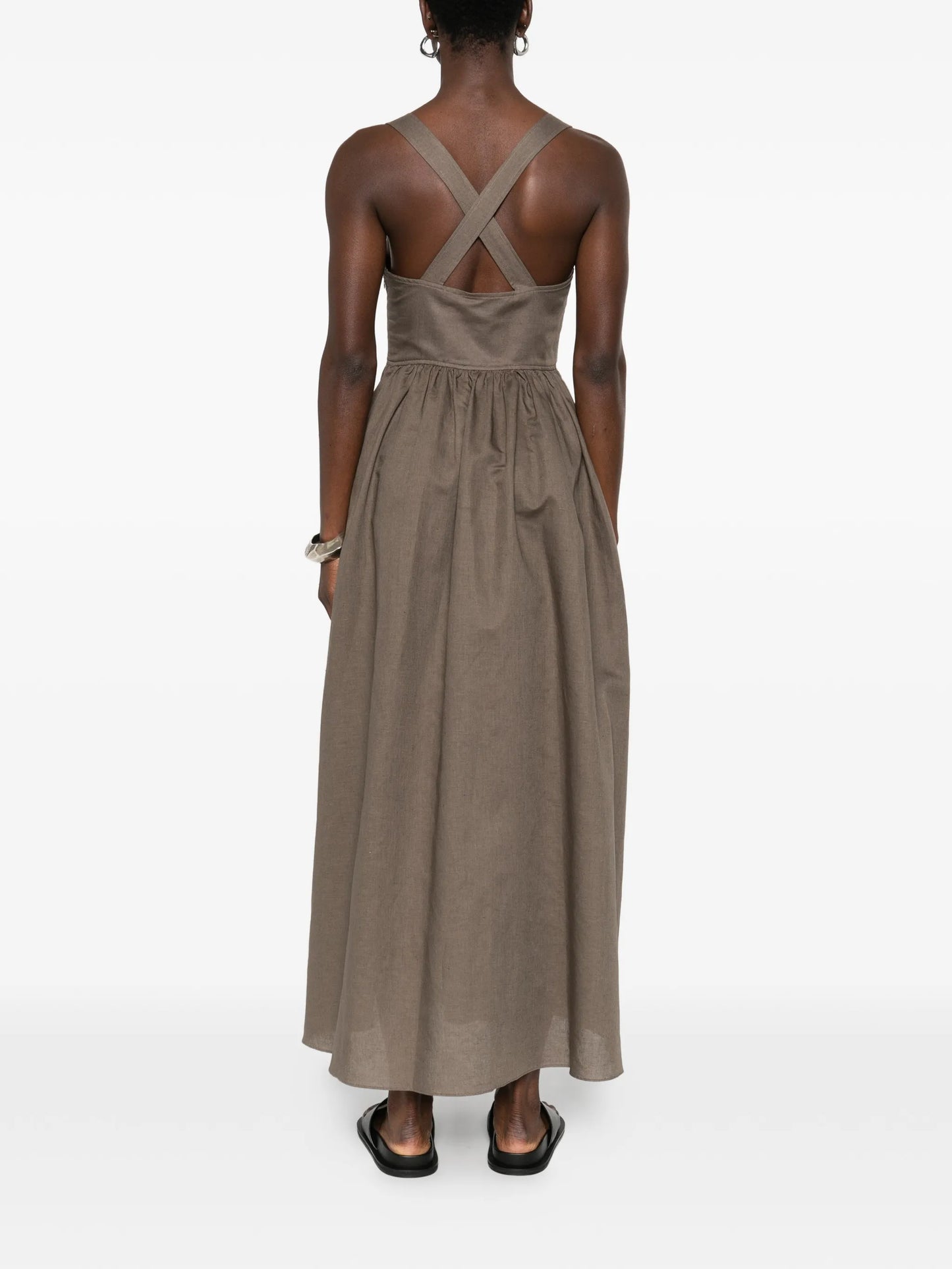 crossback maxi dress