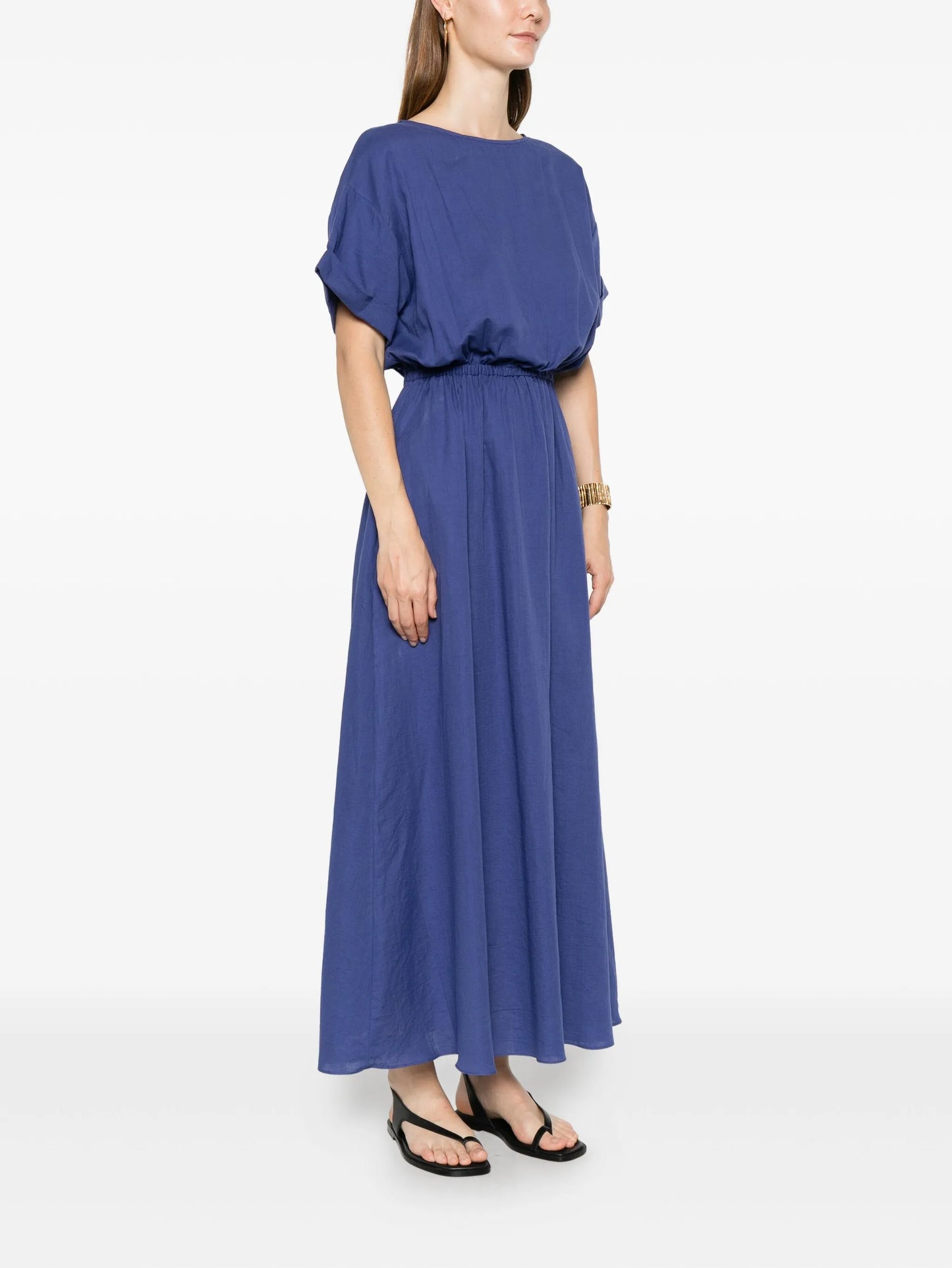 short-sleeve midi dress