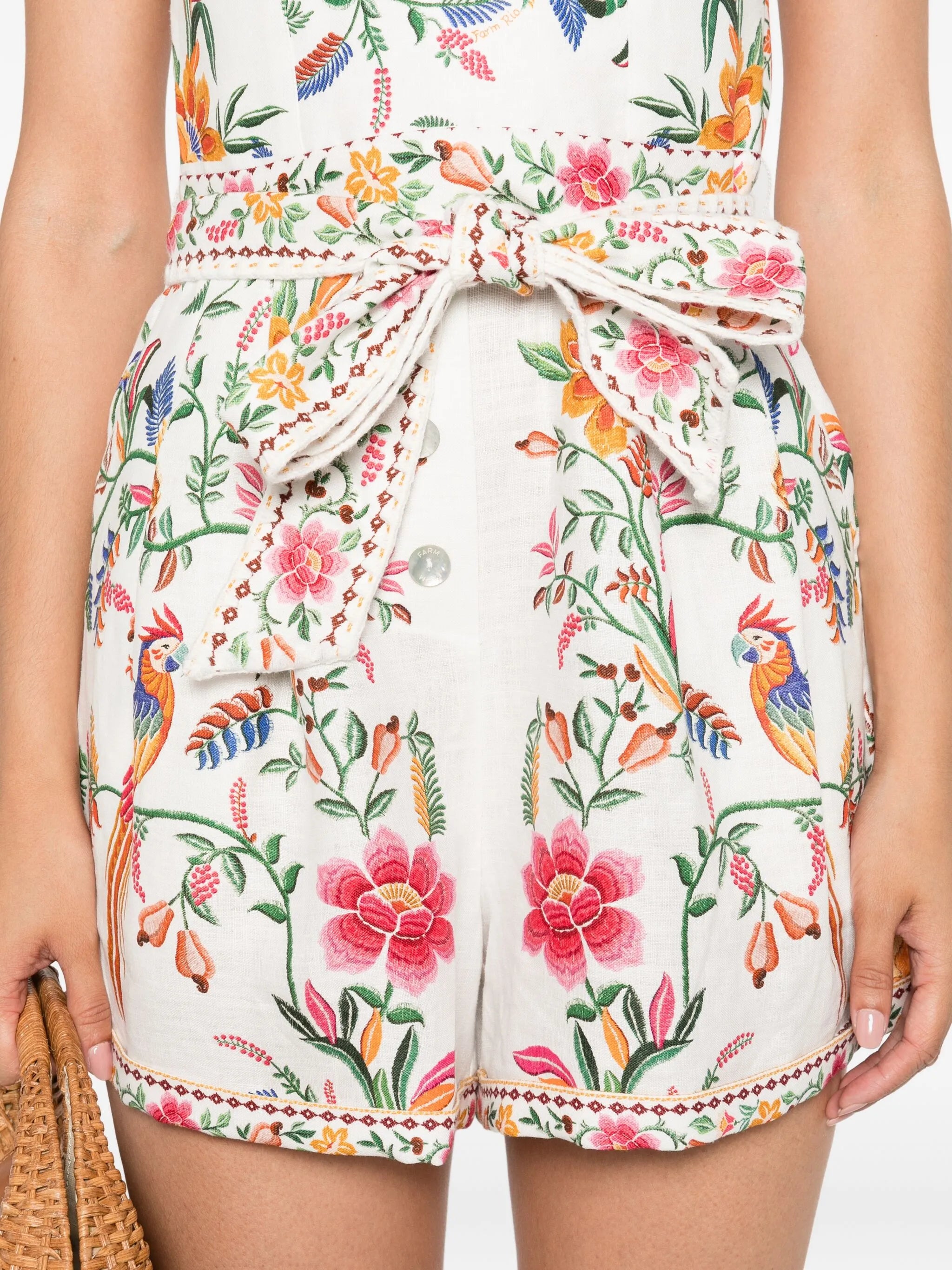 Delicate Forest linen romper