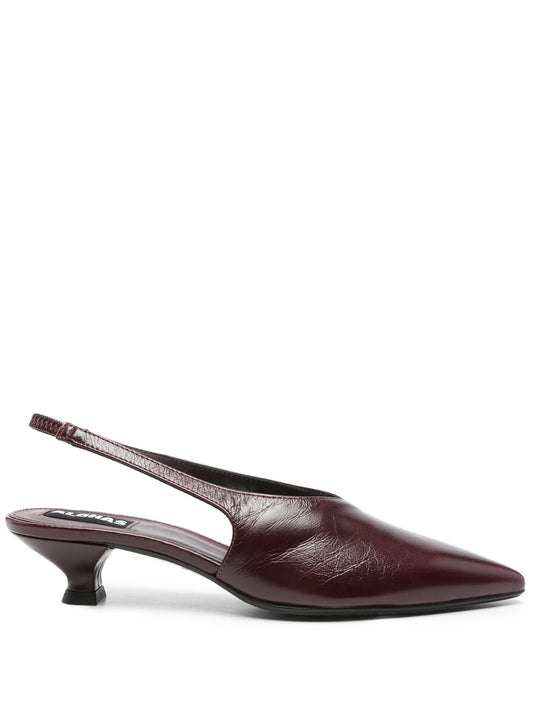 40mm slingback pointed-toe heeled pumps