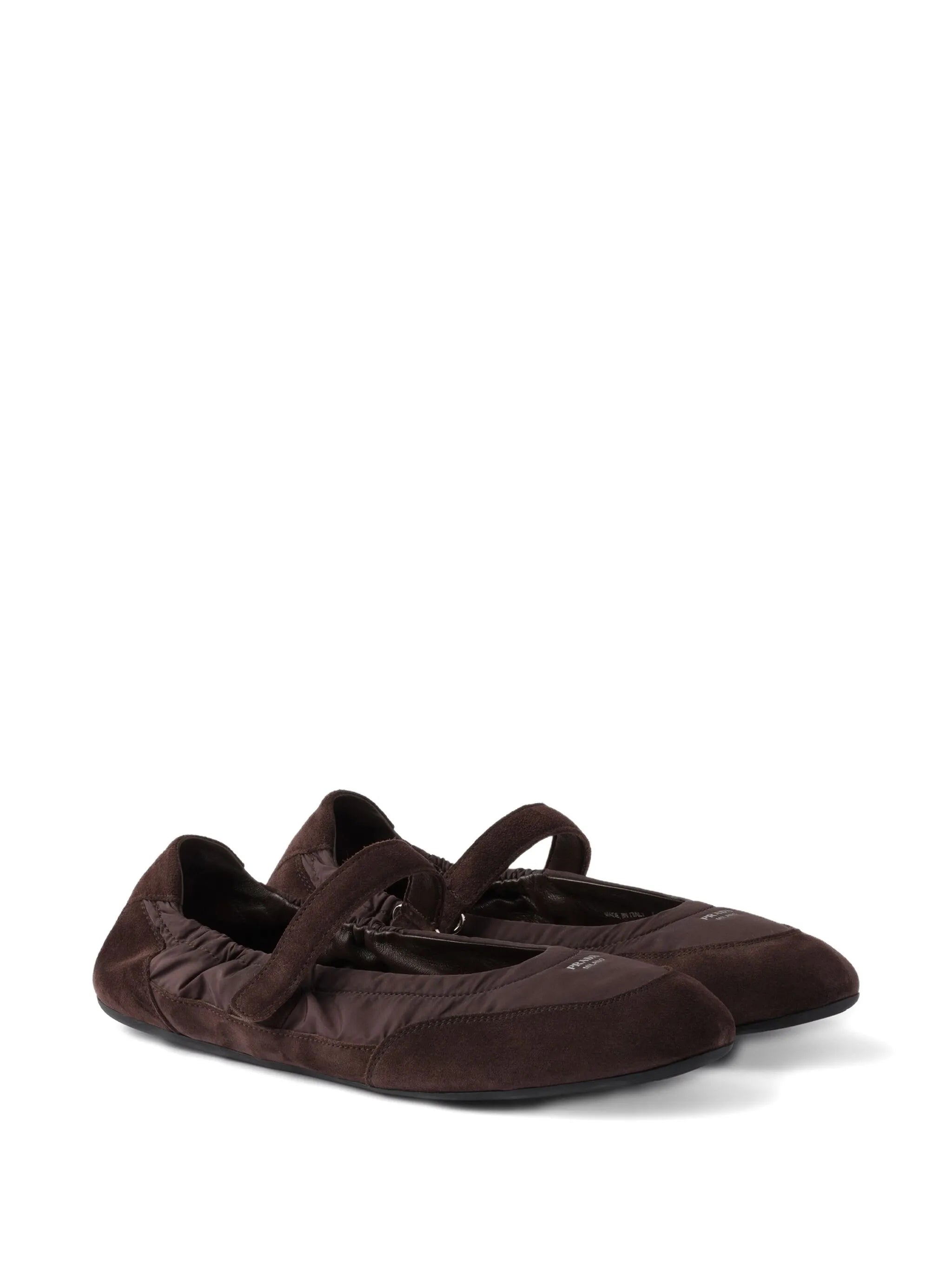 Collapse panelled ballet flats