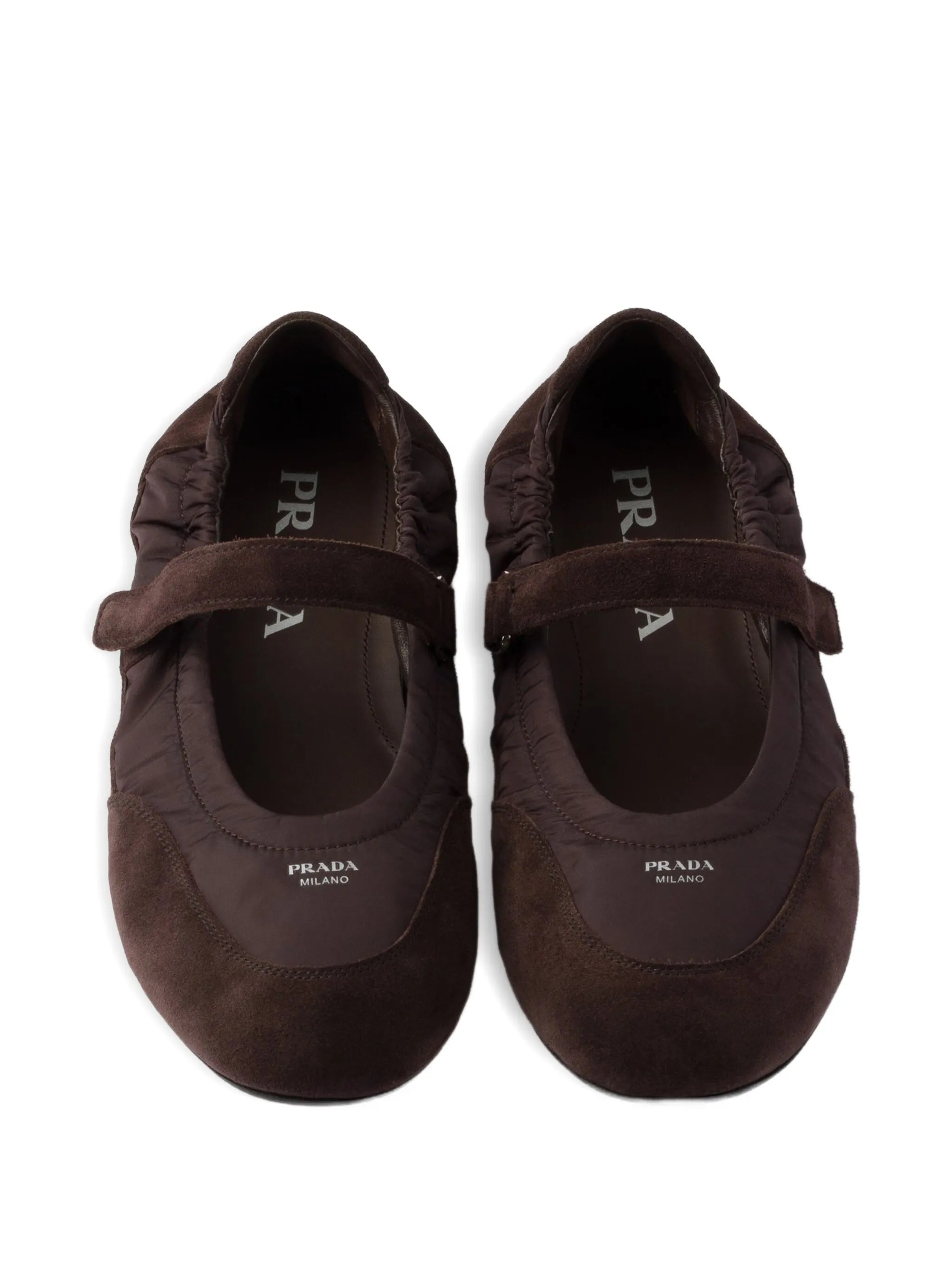 Collapse panelled ballet flats