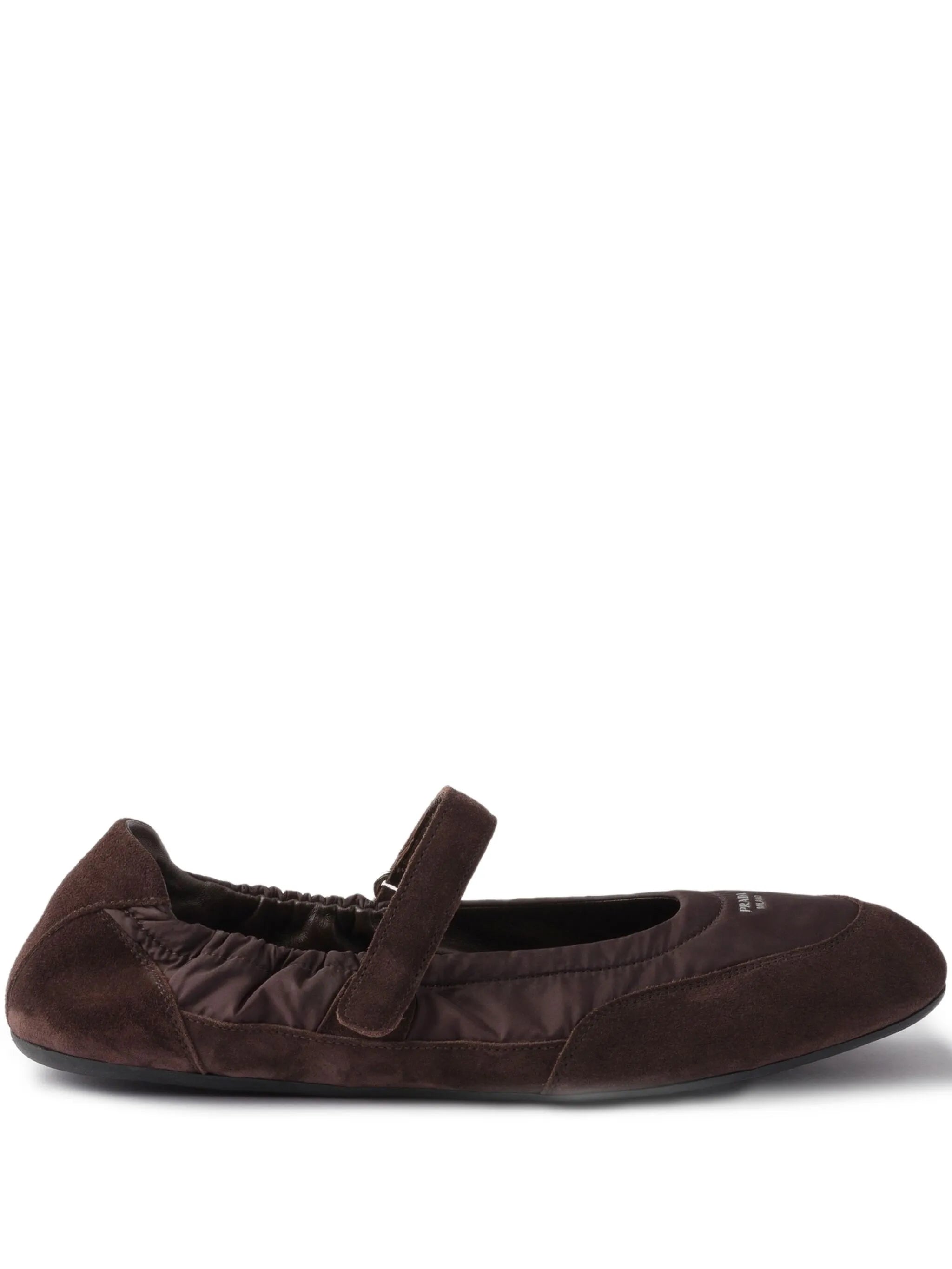 Collapse panelled ballet flats
