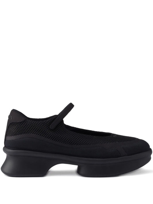 mesh-panels ballerina flats