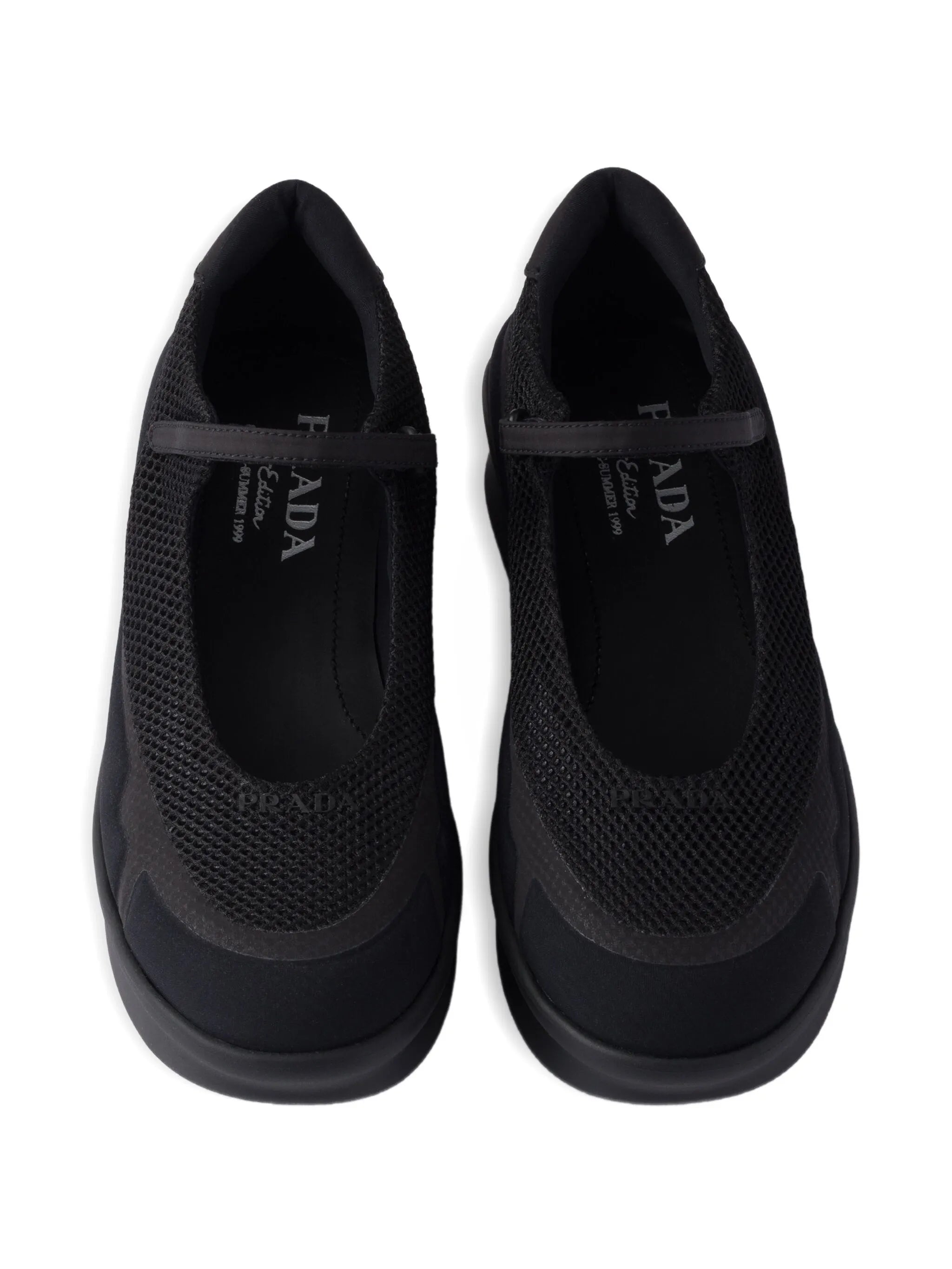 mesh-panels ballerina flats