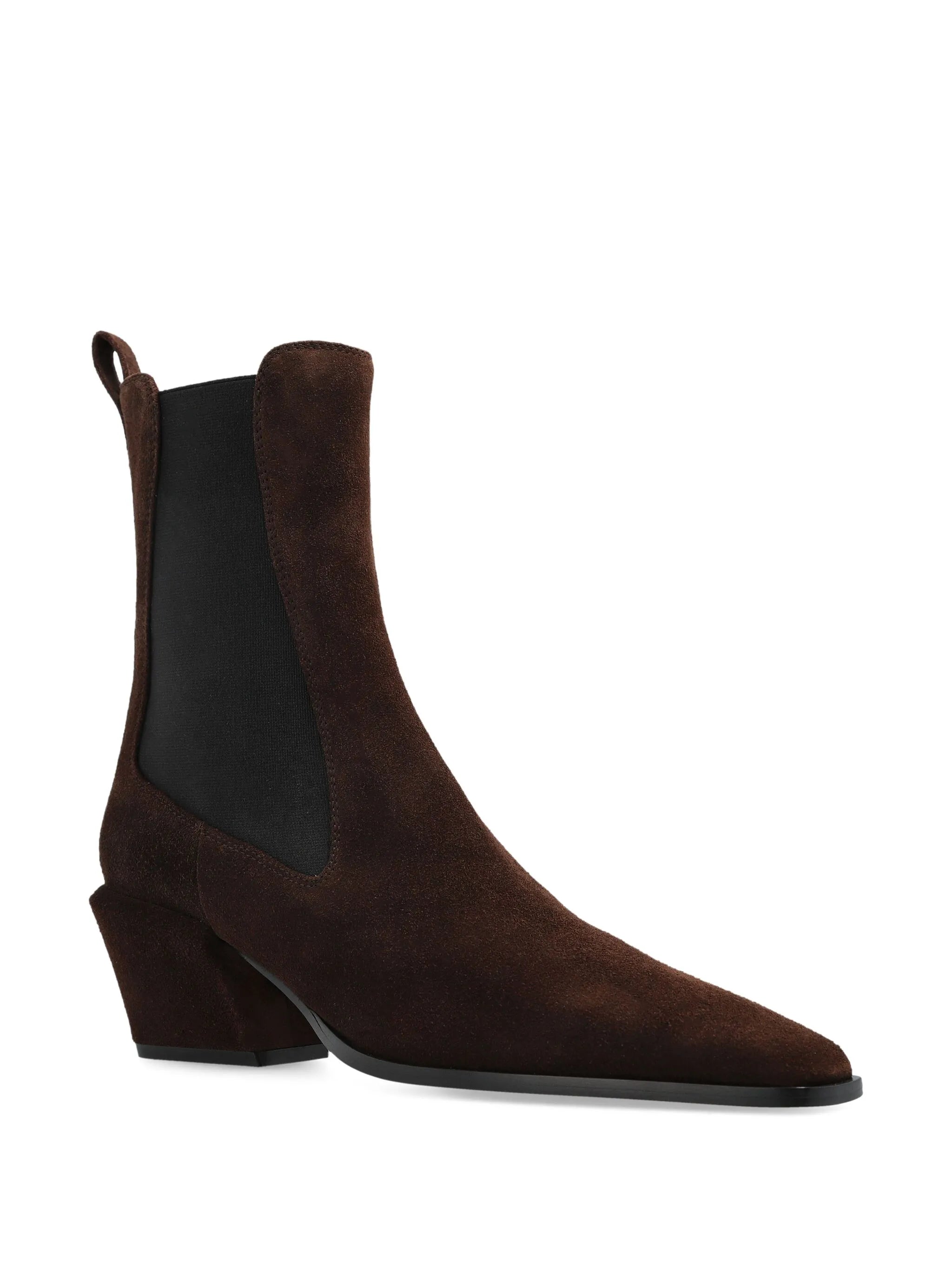 pointed-toe block-heel boots
