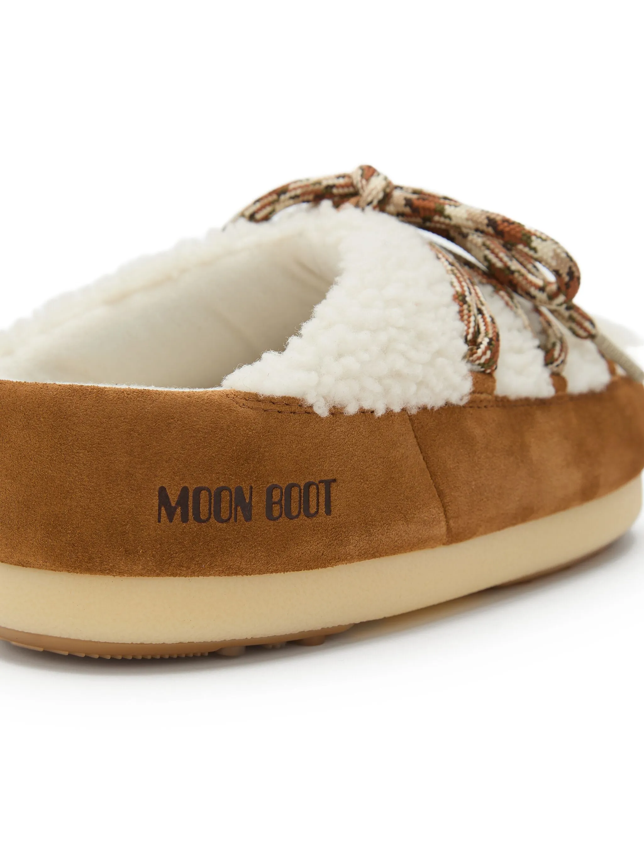 Evx brown shearling mules