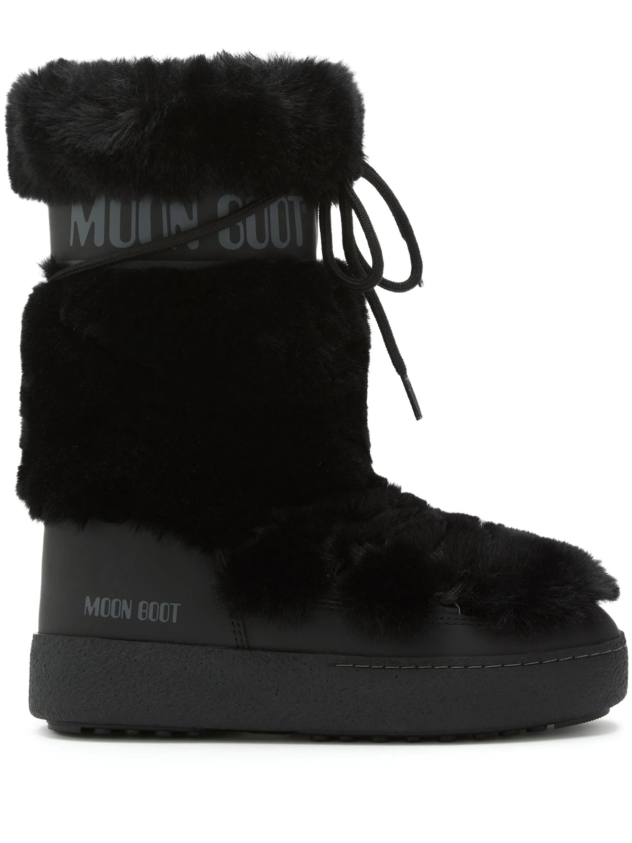 Ltrack faux-fur boots