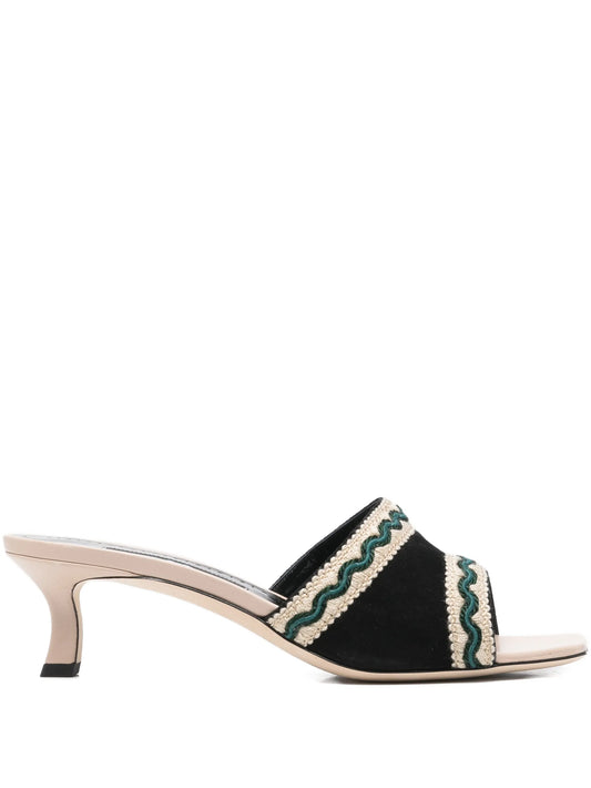 50mm Marebis embroidered sandals