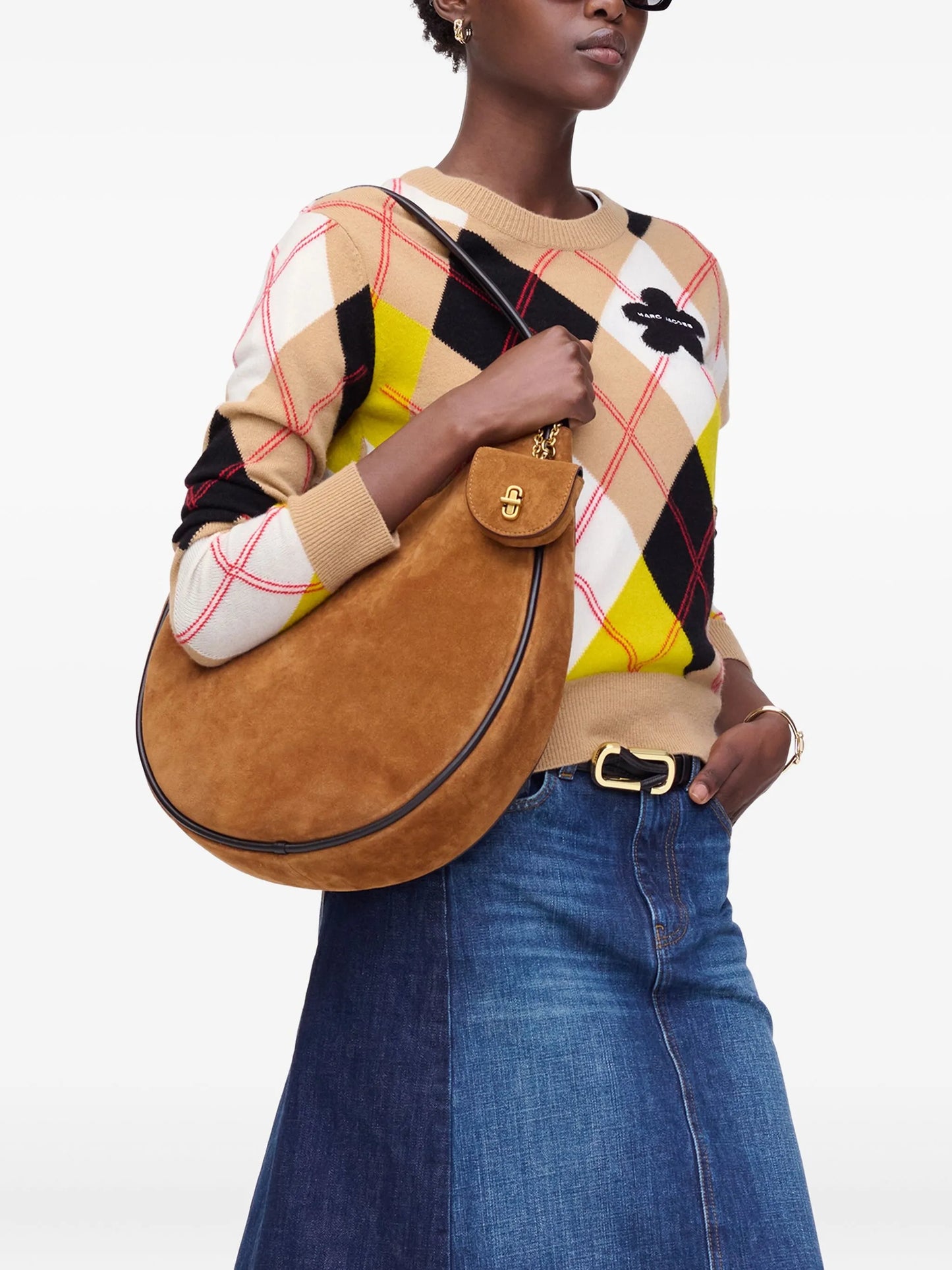 medium suede shoulder bag