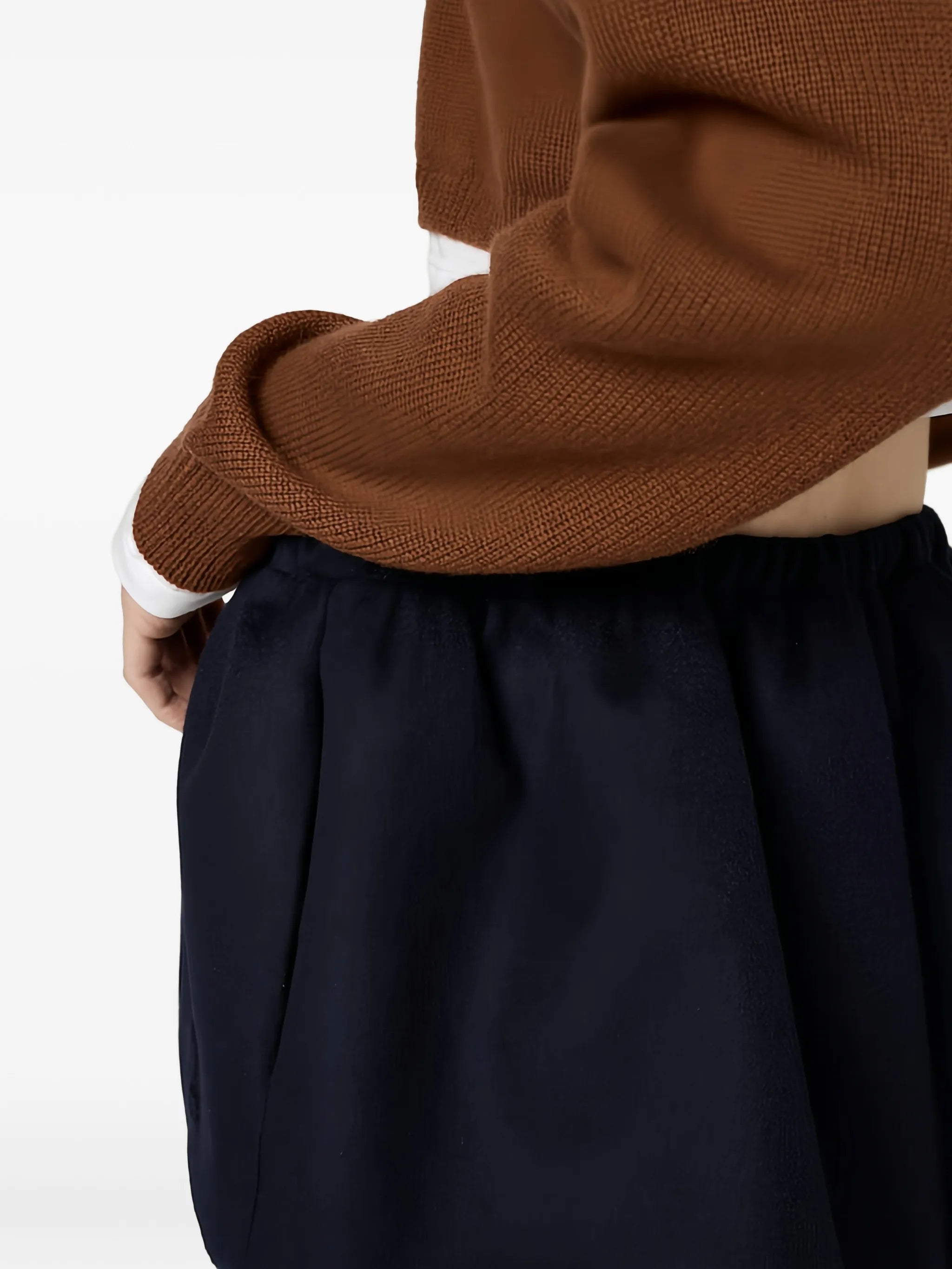 cropped cashmere V-neck sweater