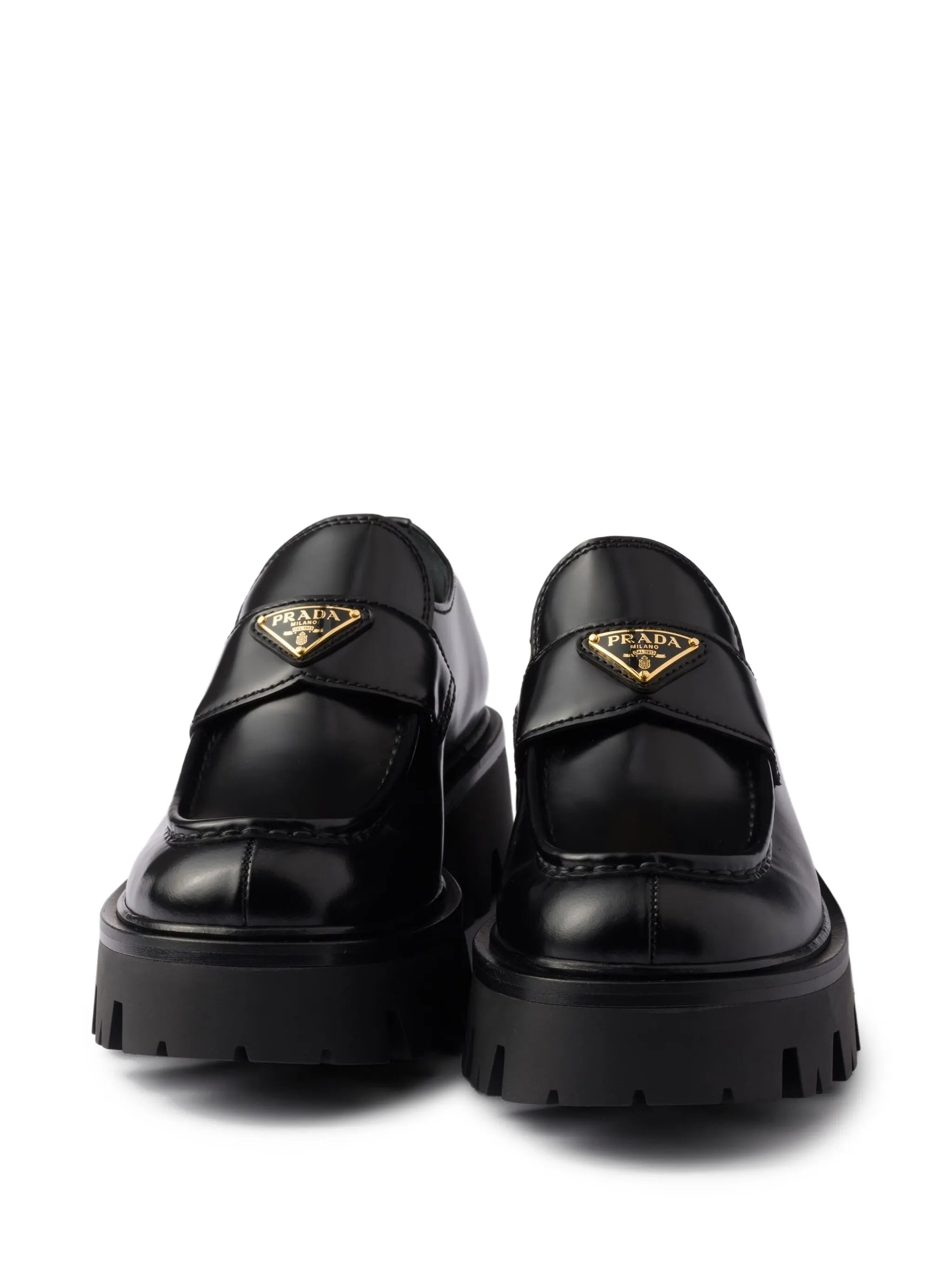 brushed-leather loafers