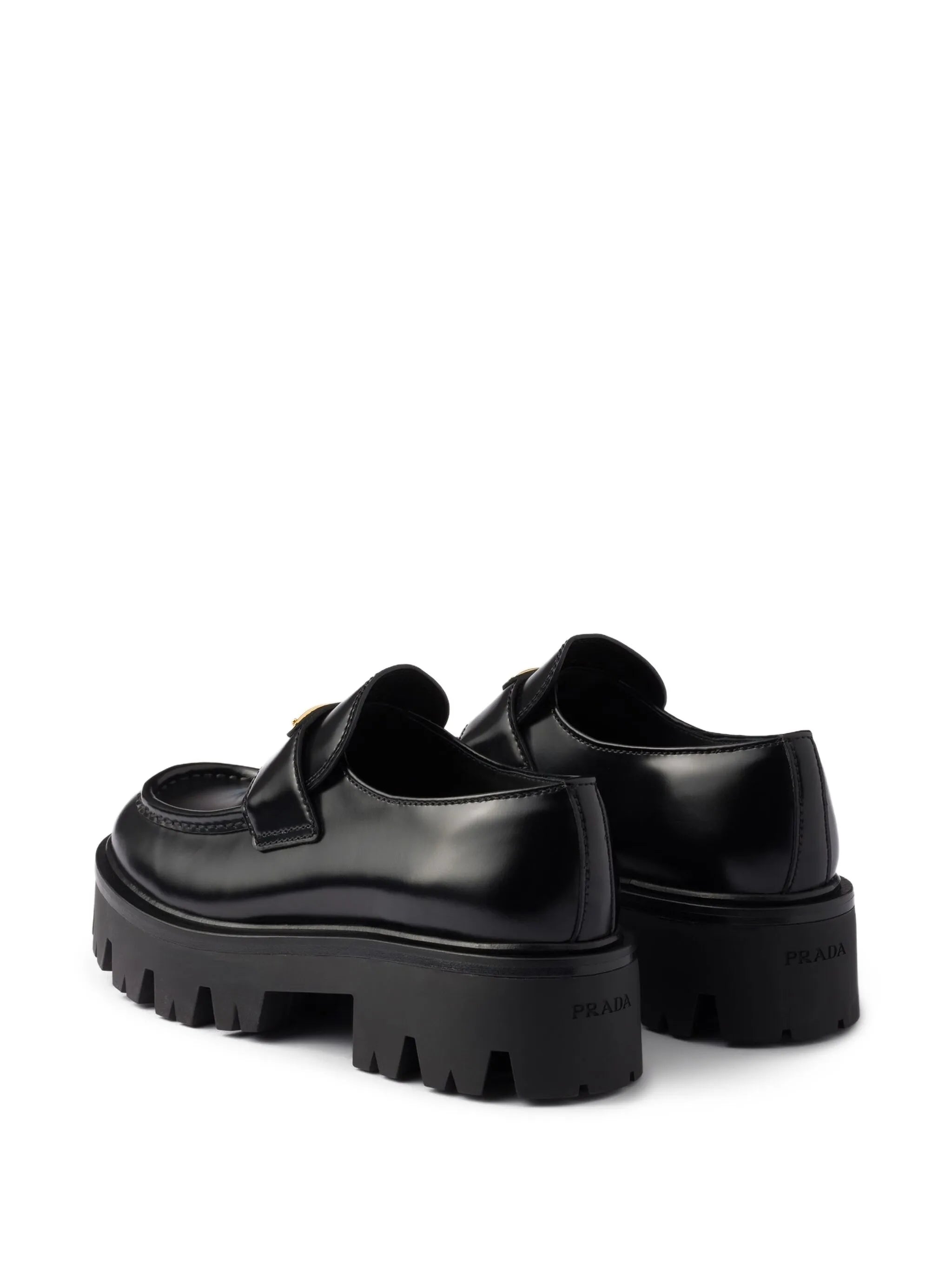 brushed-leather loafers