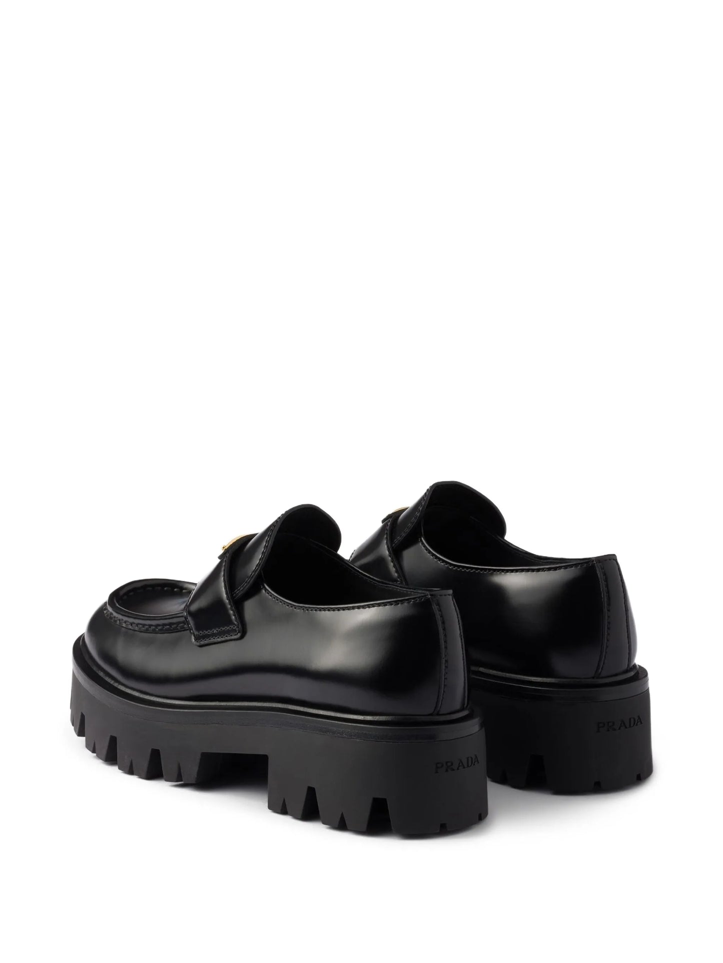 brushed-leather loafers