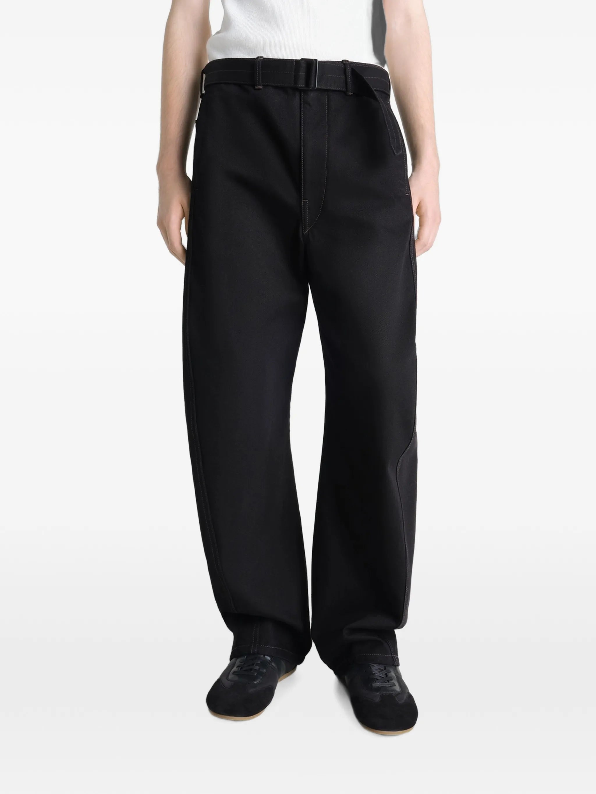 twisted belted jeans
