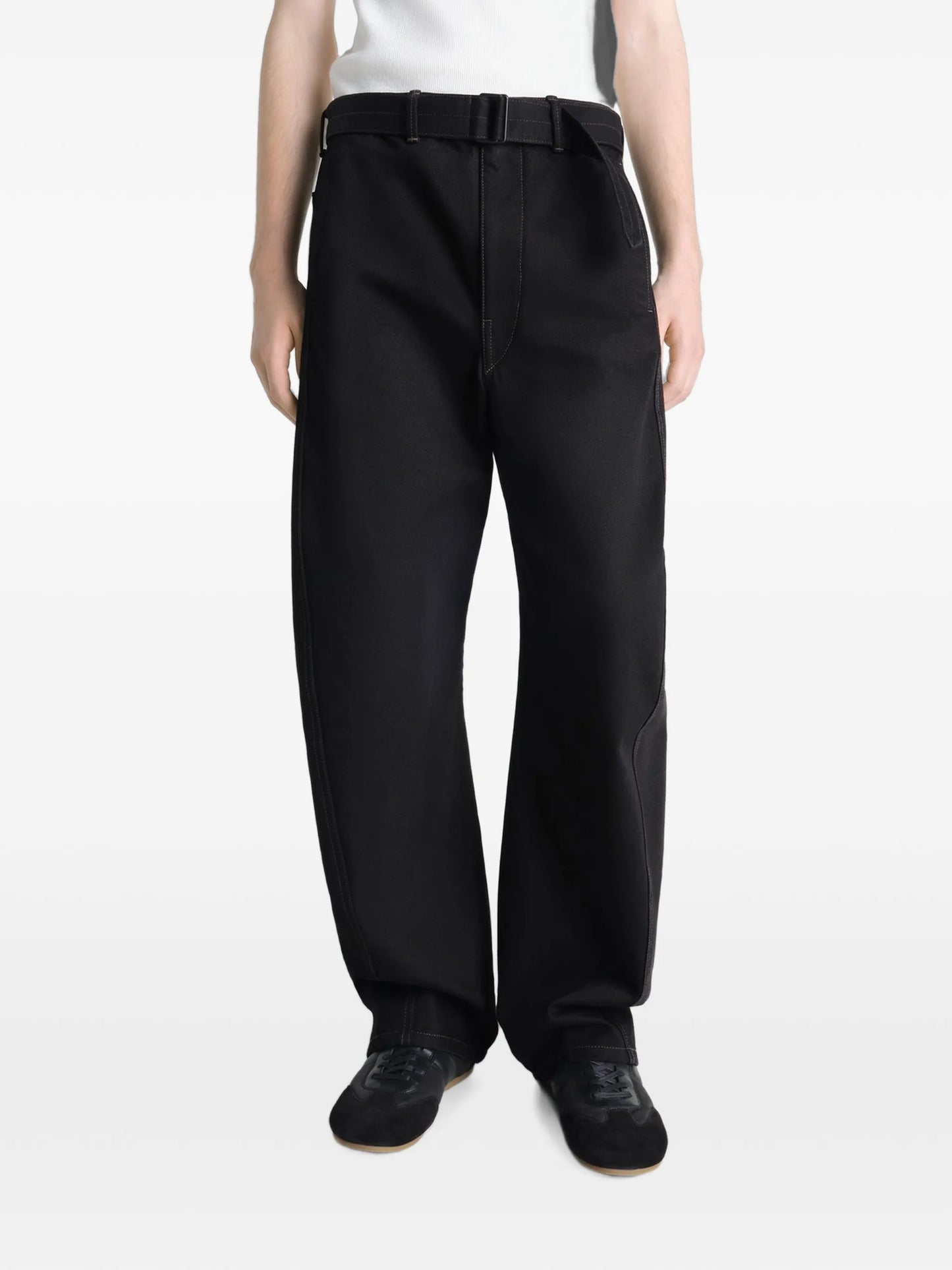 twisted belted jeans