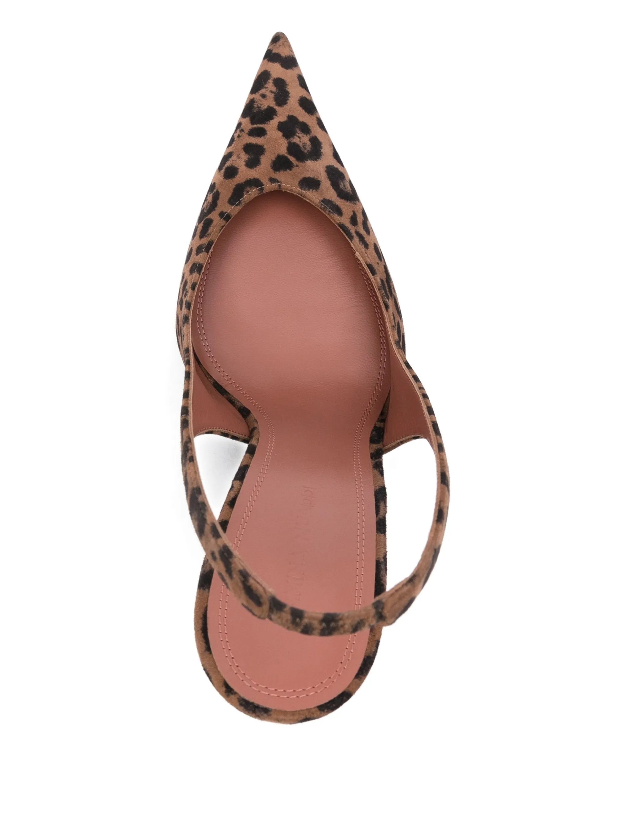 105mm leather heeled pumps