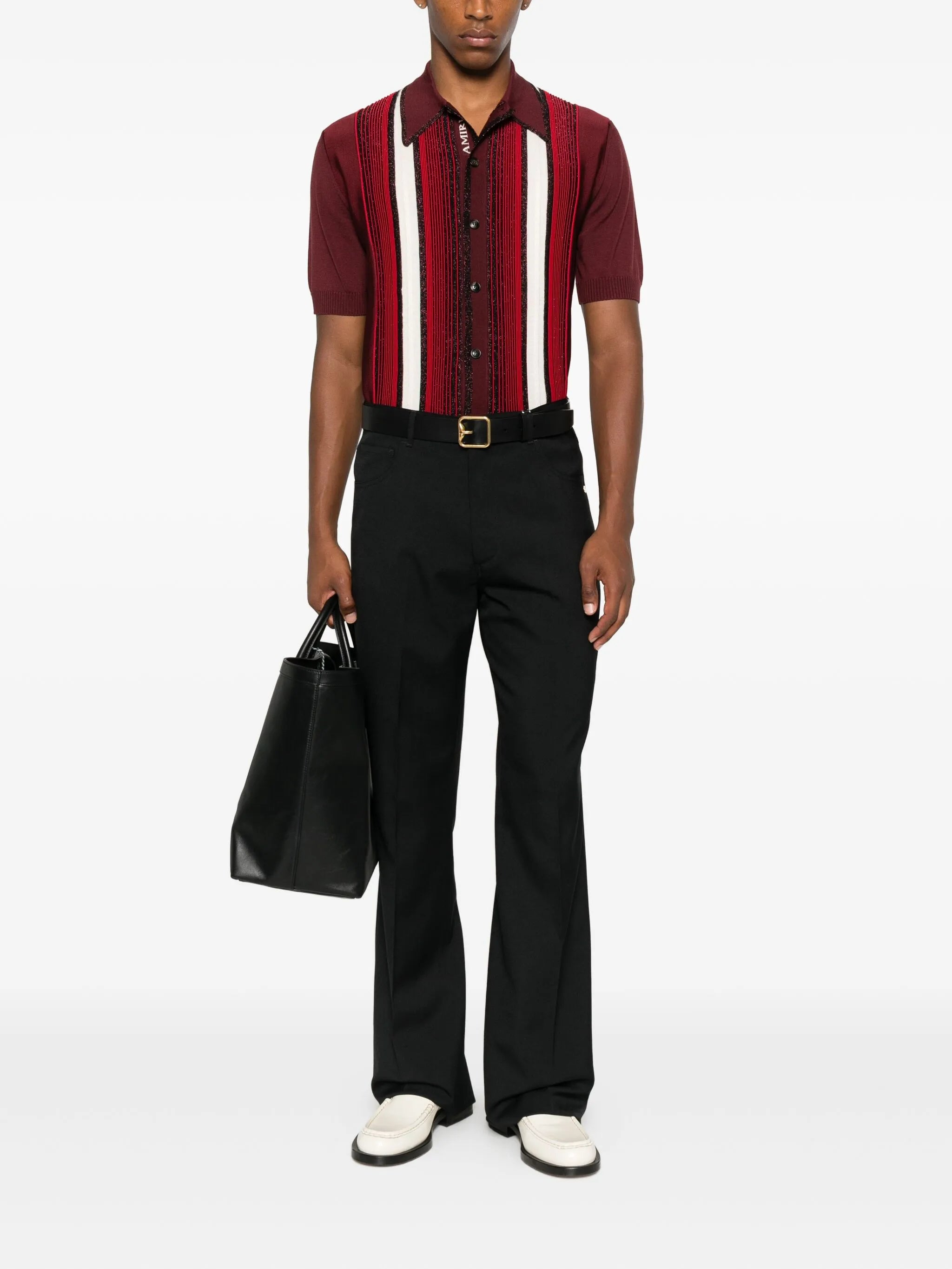 button-fly bootcut trousers