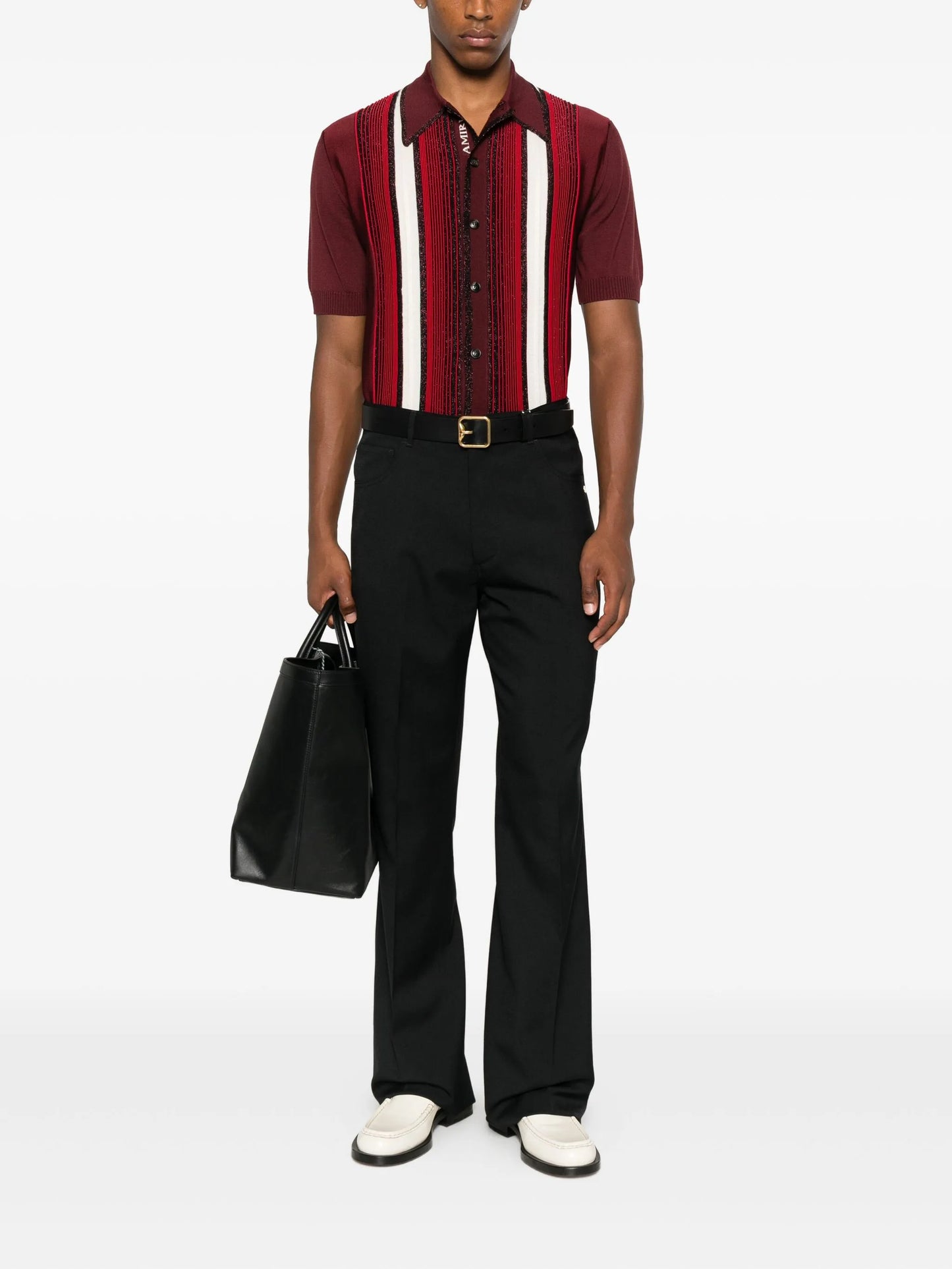 button-fly bootcut trousers