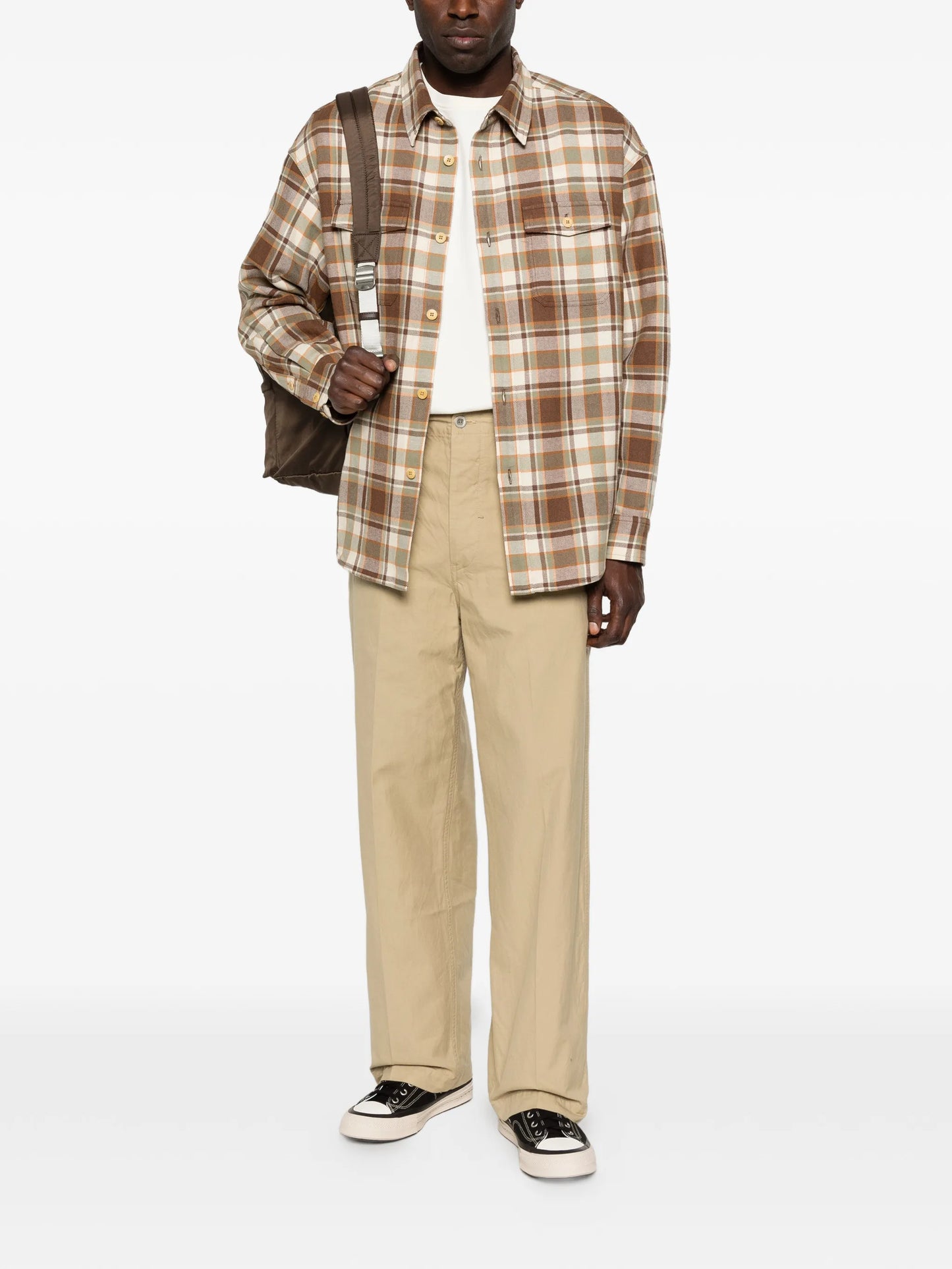 Broader chino trousers