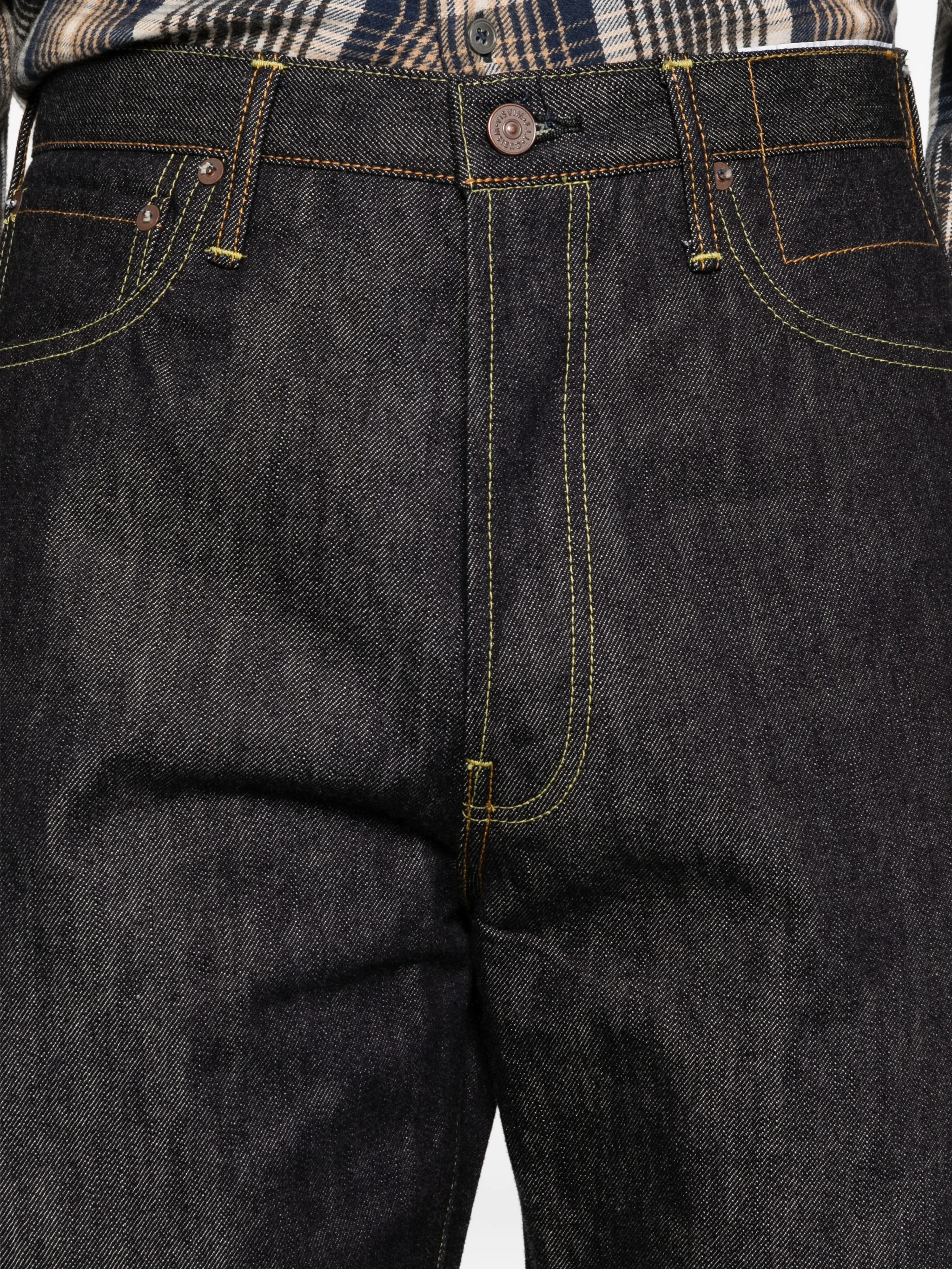 Social Sculpture 01 wide raw jeans