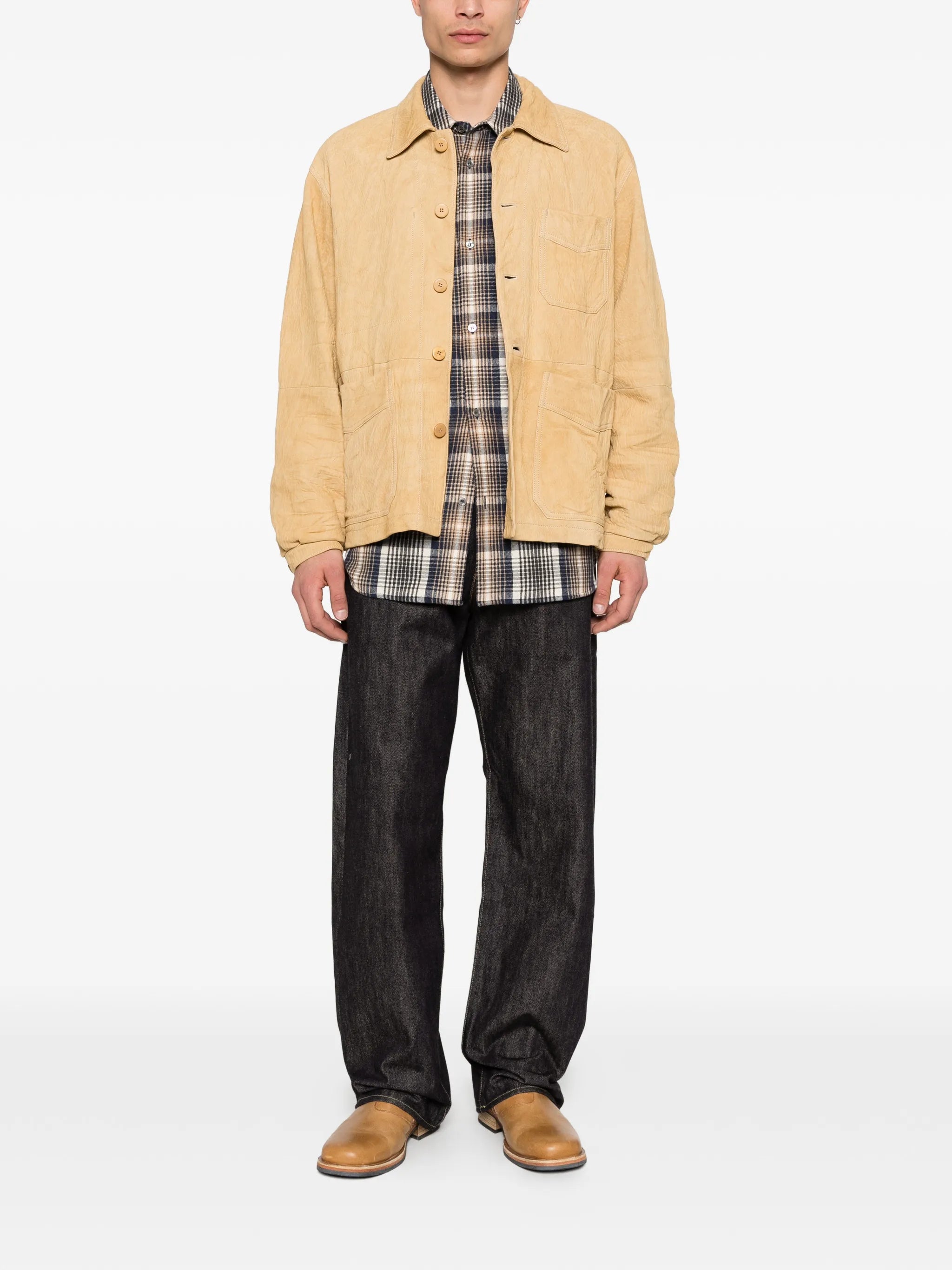 patch-pocket travail coverall jacket