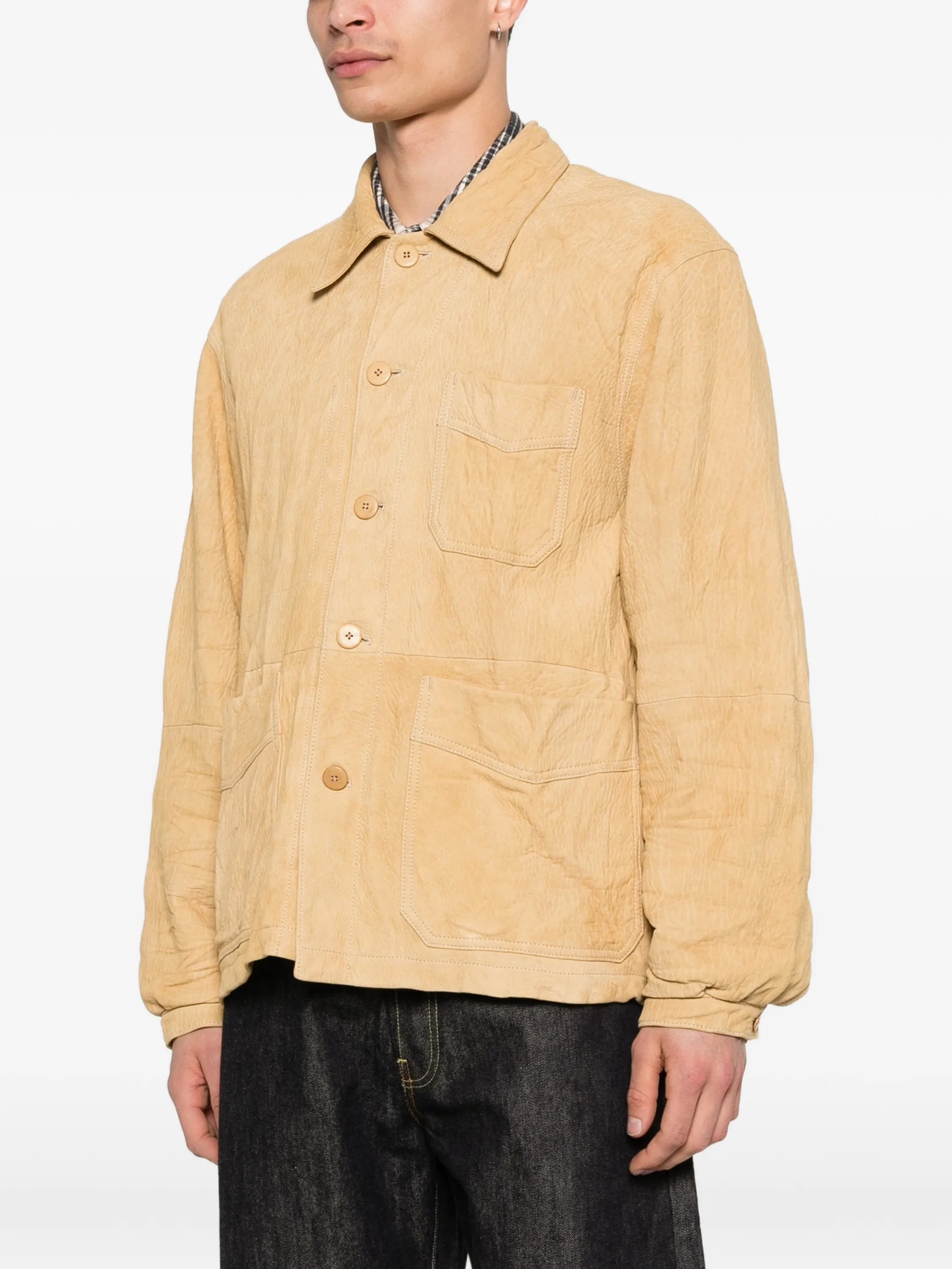 patch-pocket travail coverall jacket