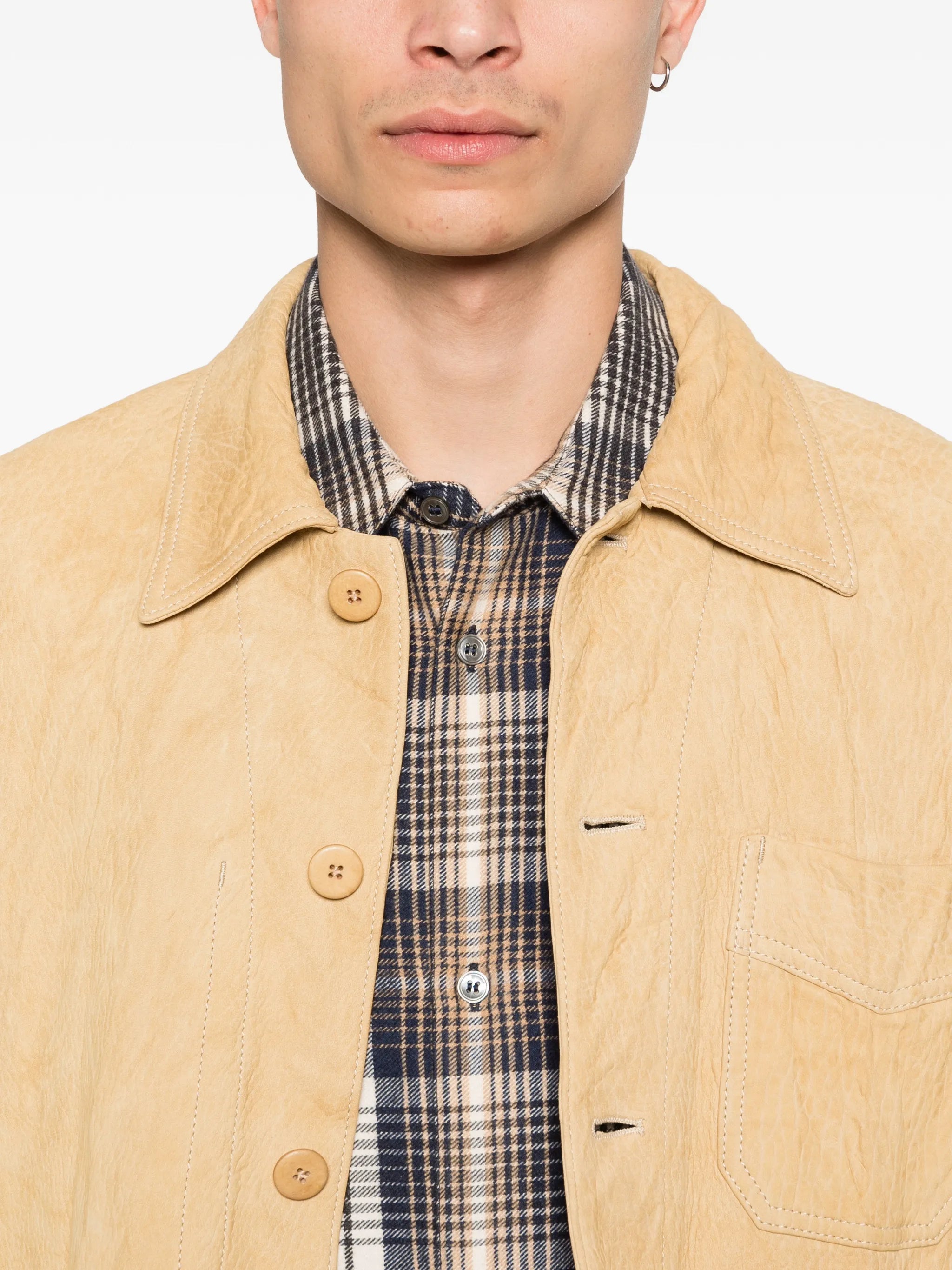 patch-pocket travail coverall jacket