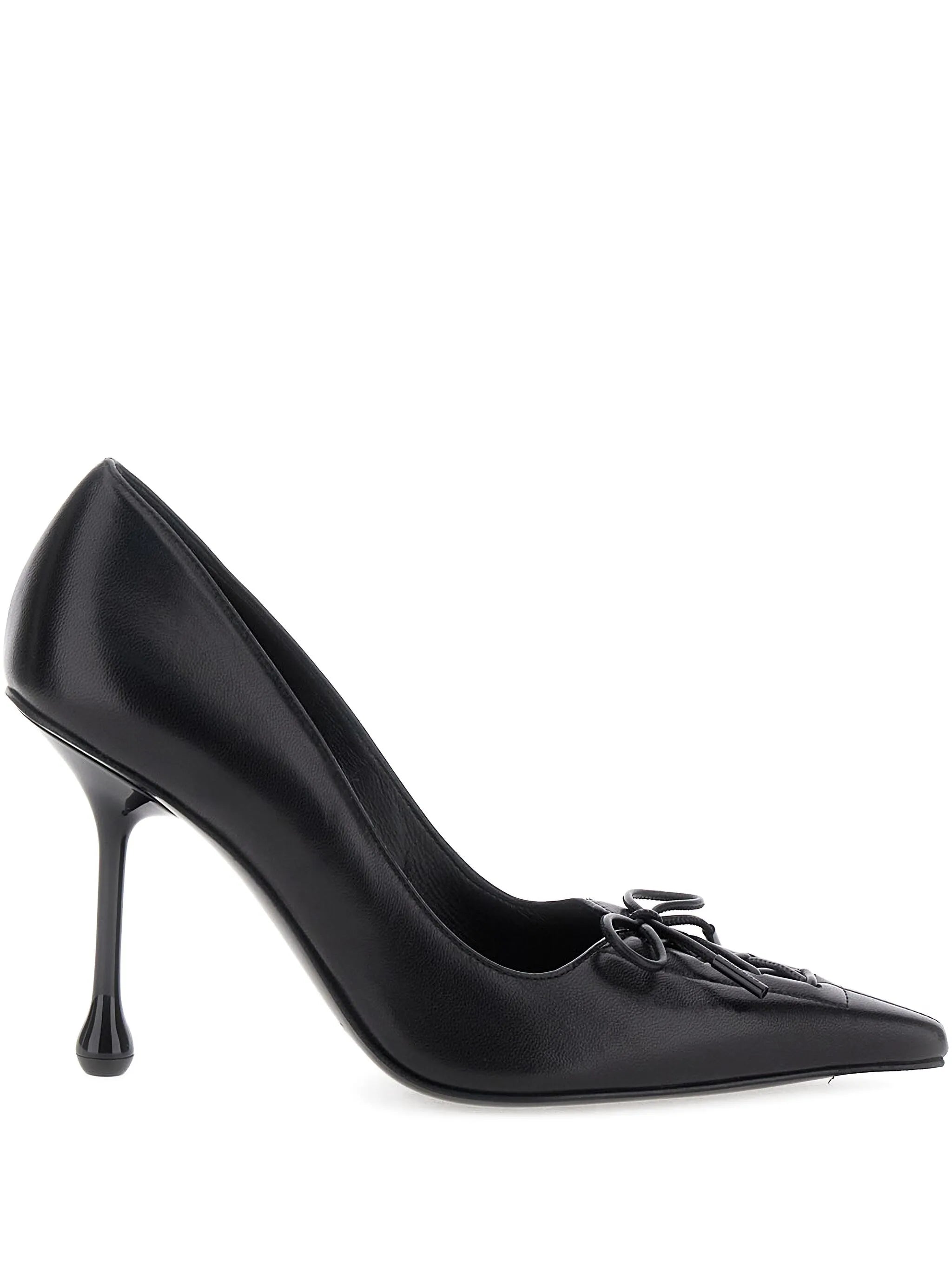 Scarlet lace-up pumps