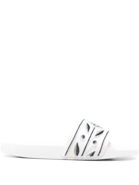 embroidered slides