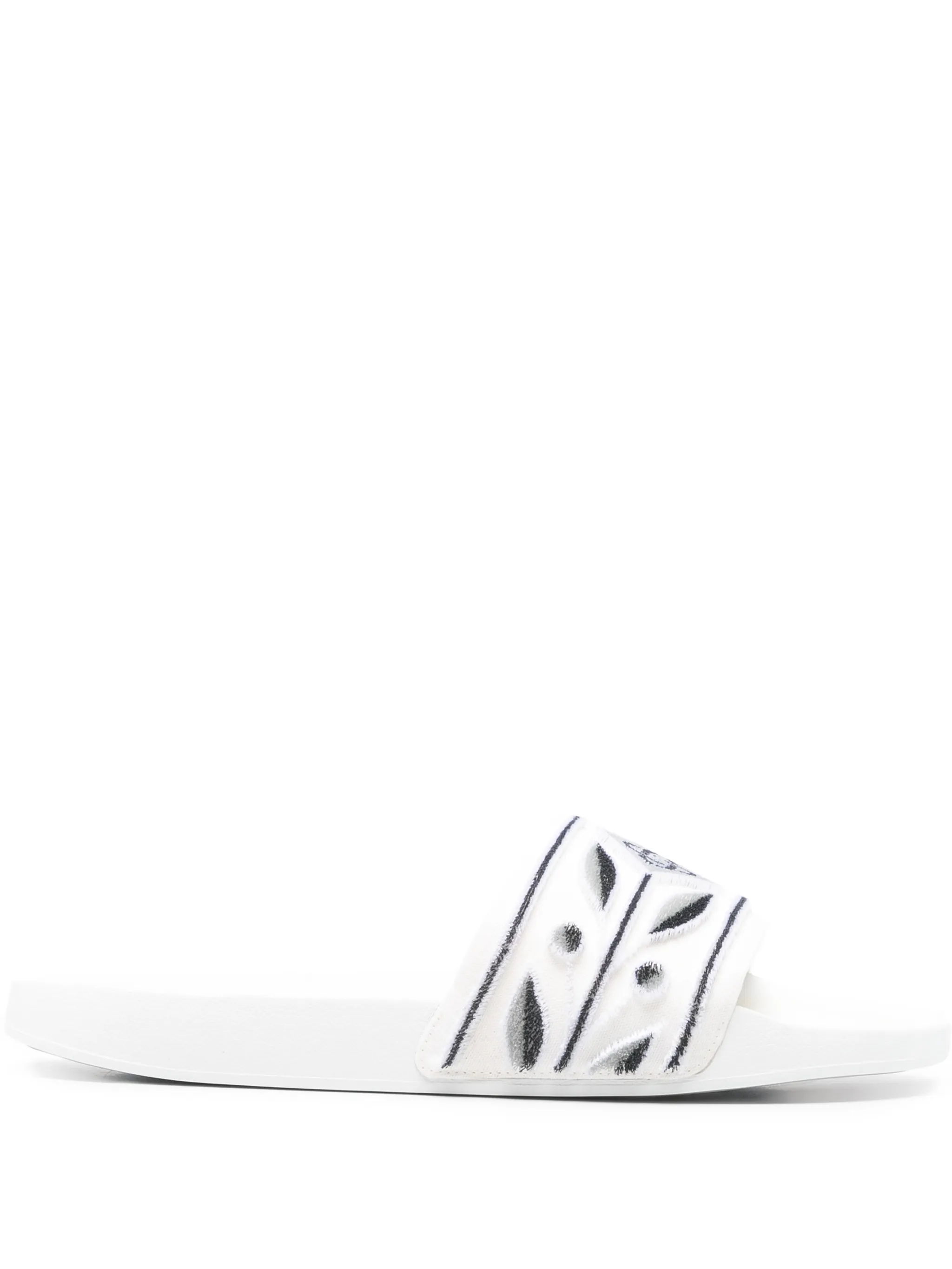 embroidered slides