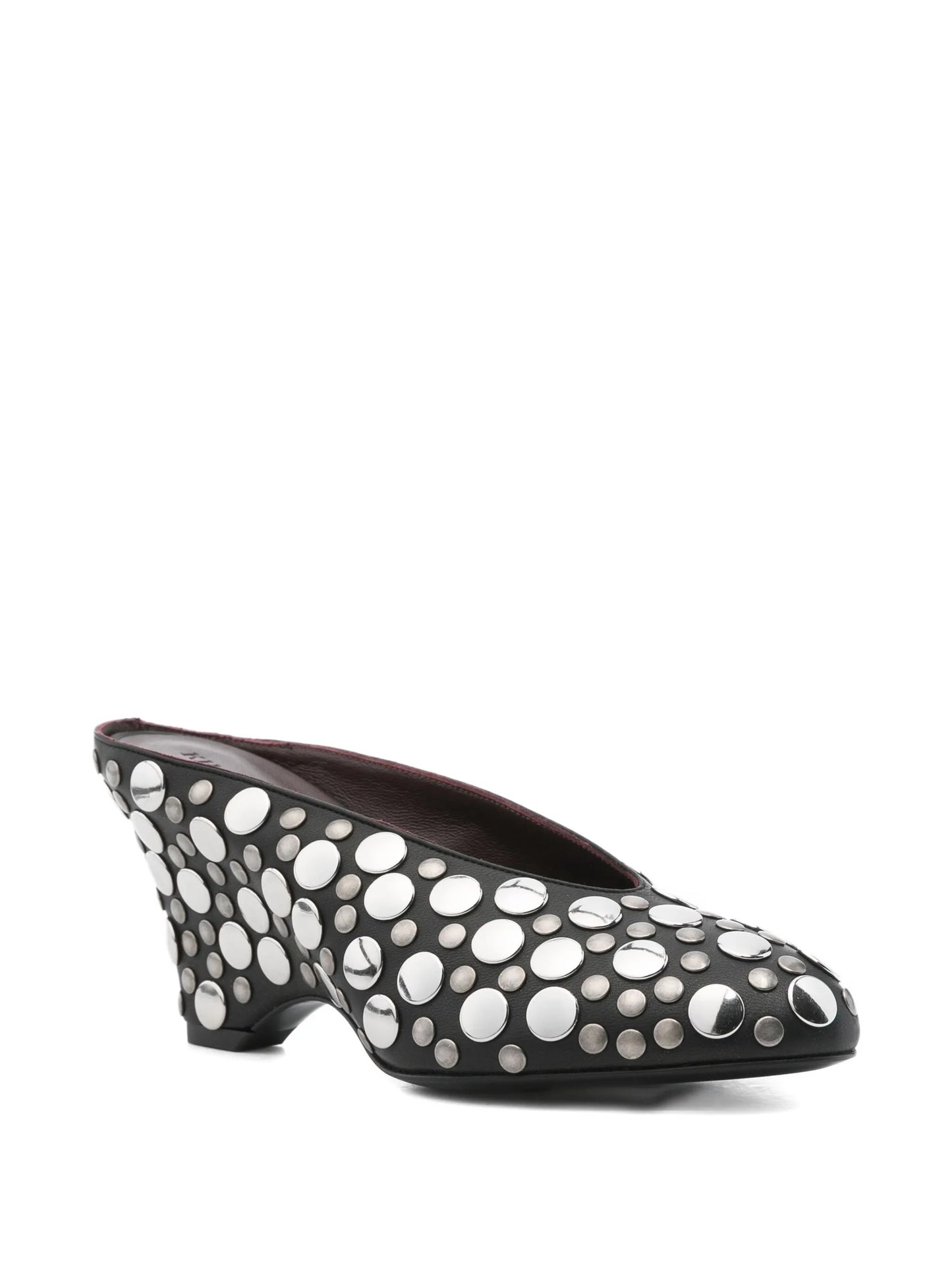 70mm Cloak metallic-studded heeled mules