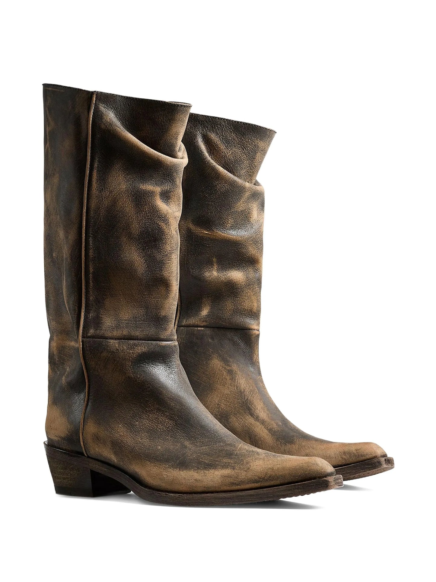Clive leather pointed-toe boots