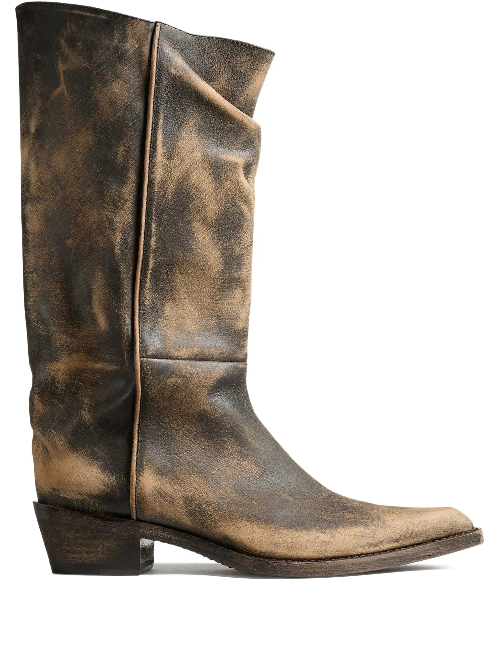 Clive leather pointed-toe boots