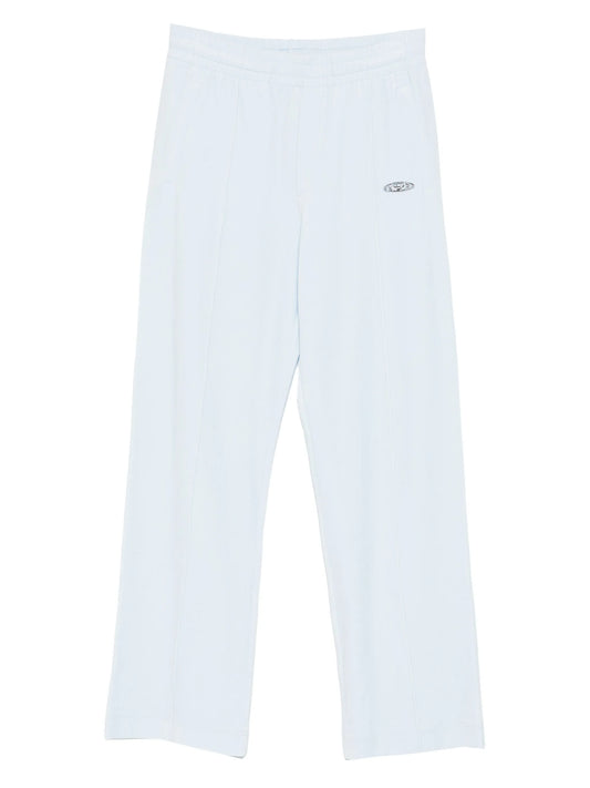 velour logo-plaque track pants