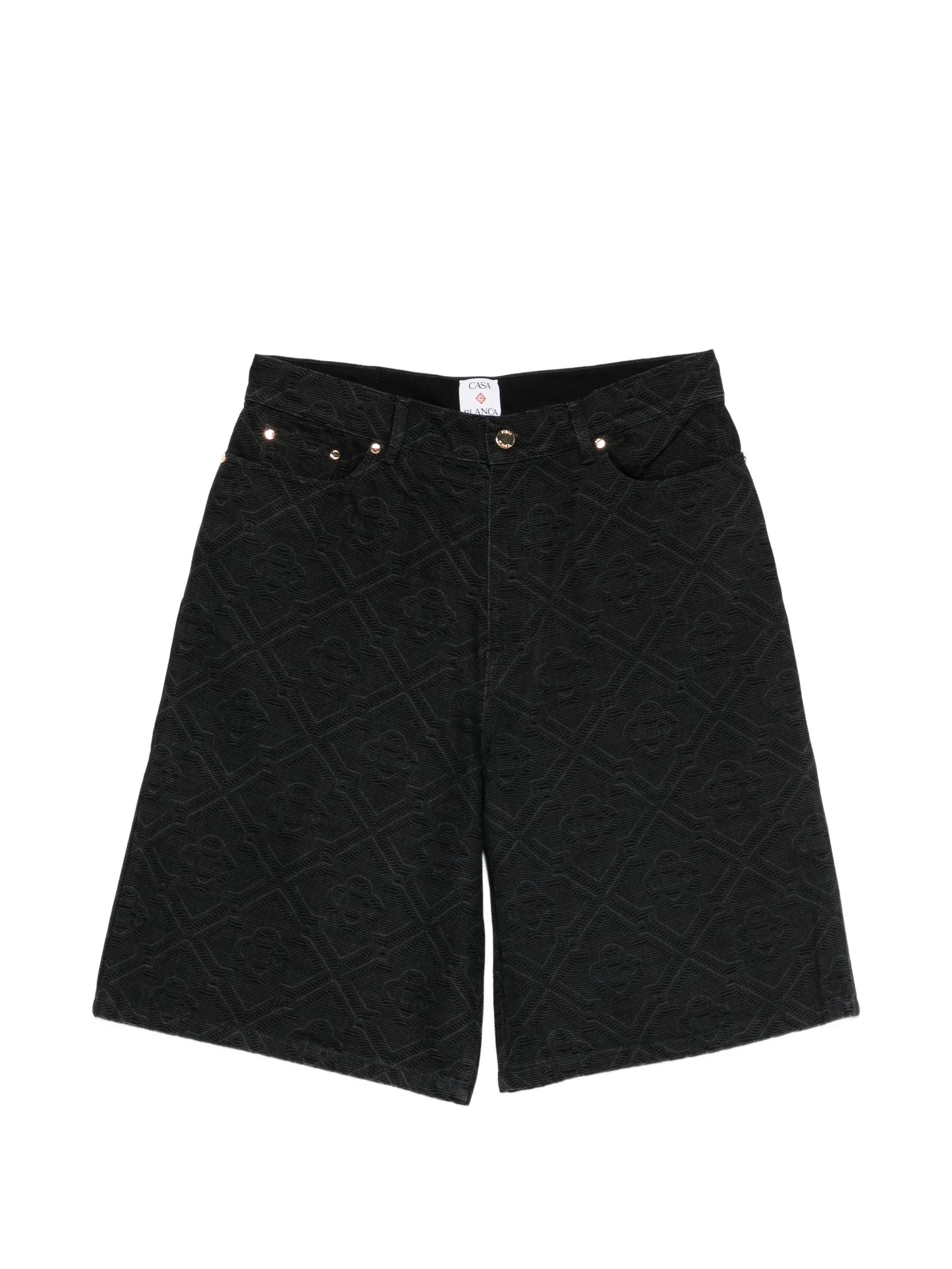 monogram denim shorts