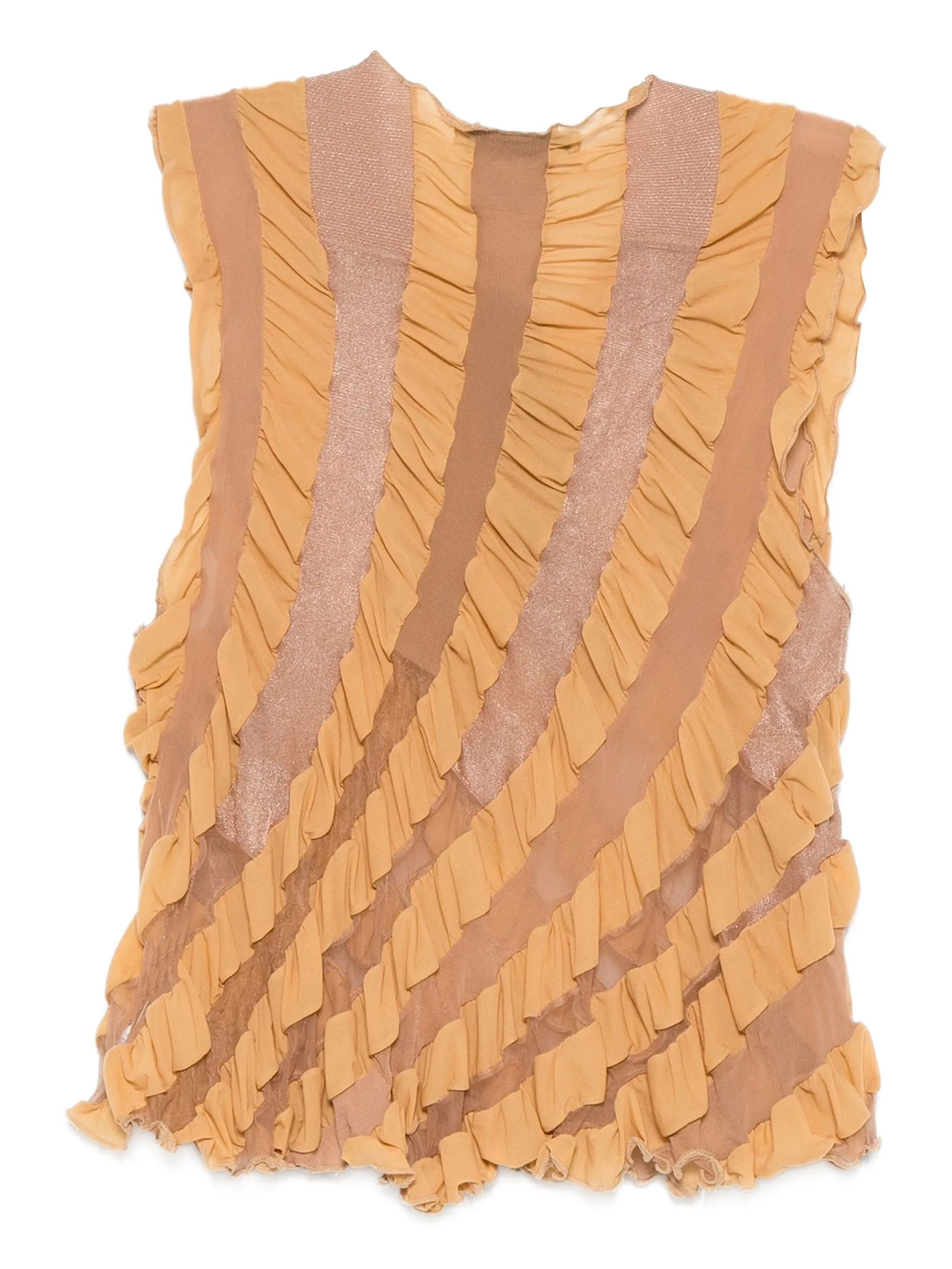 twisted ruffles top