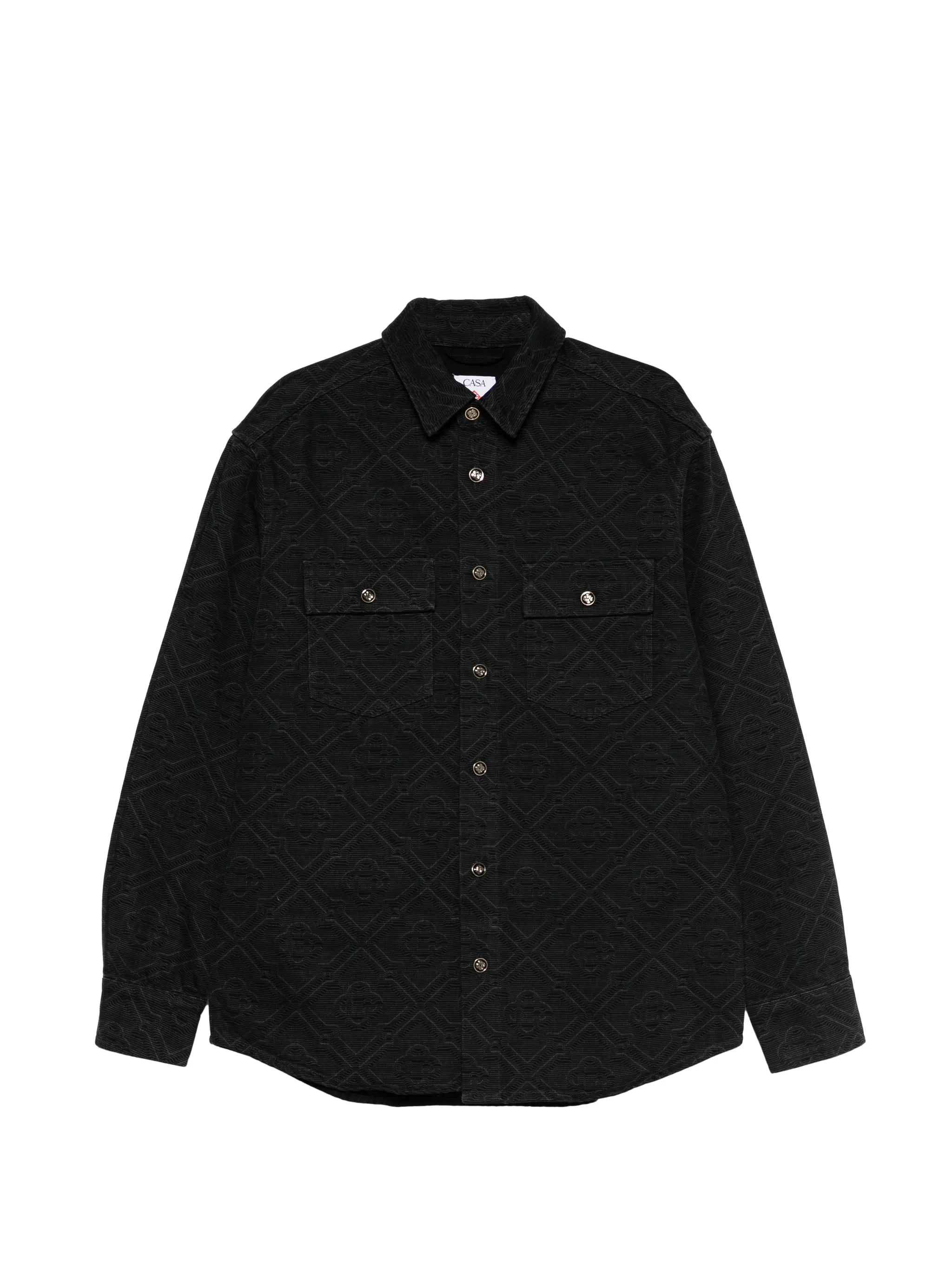 monogram denim shirt