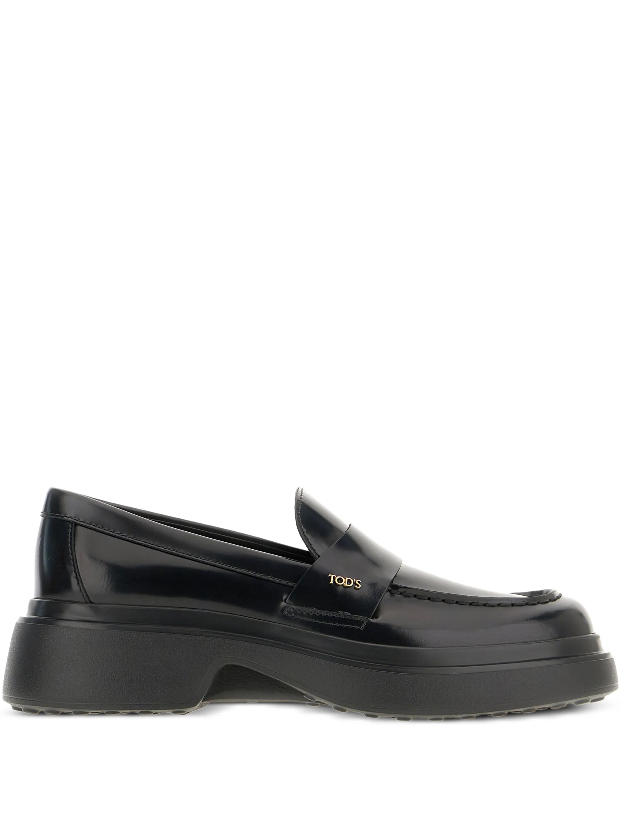 platform leather loafers