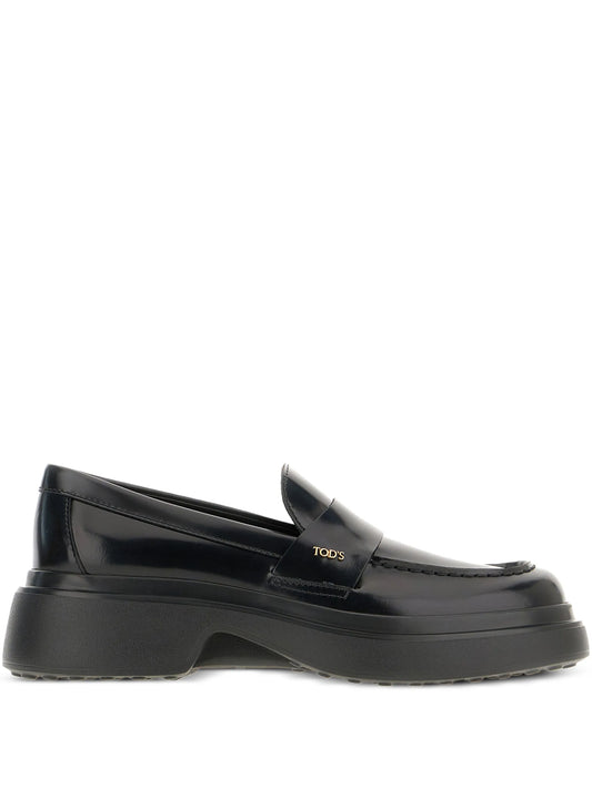 platform leather loafers
