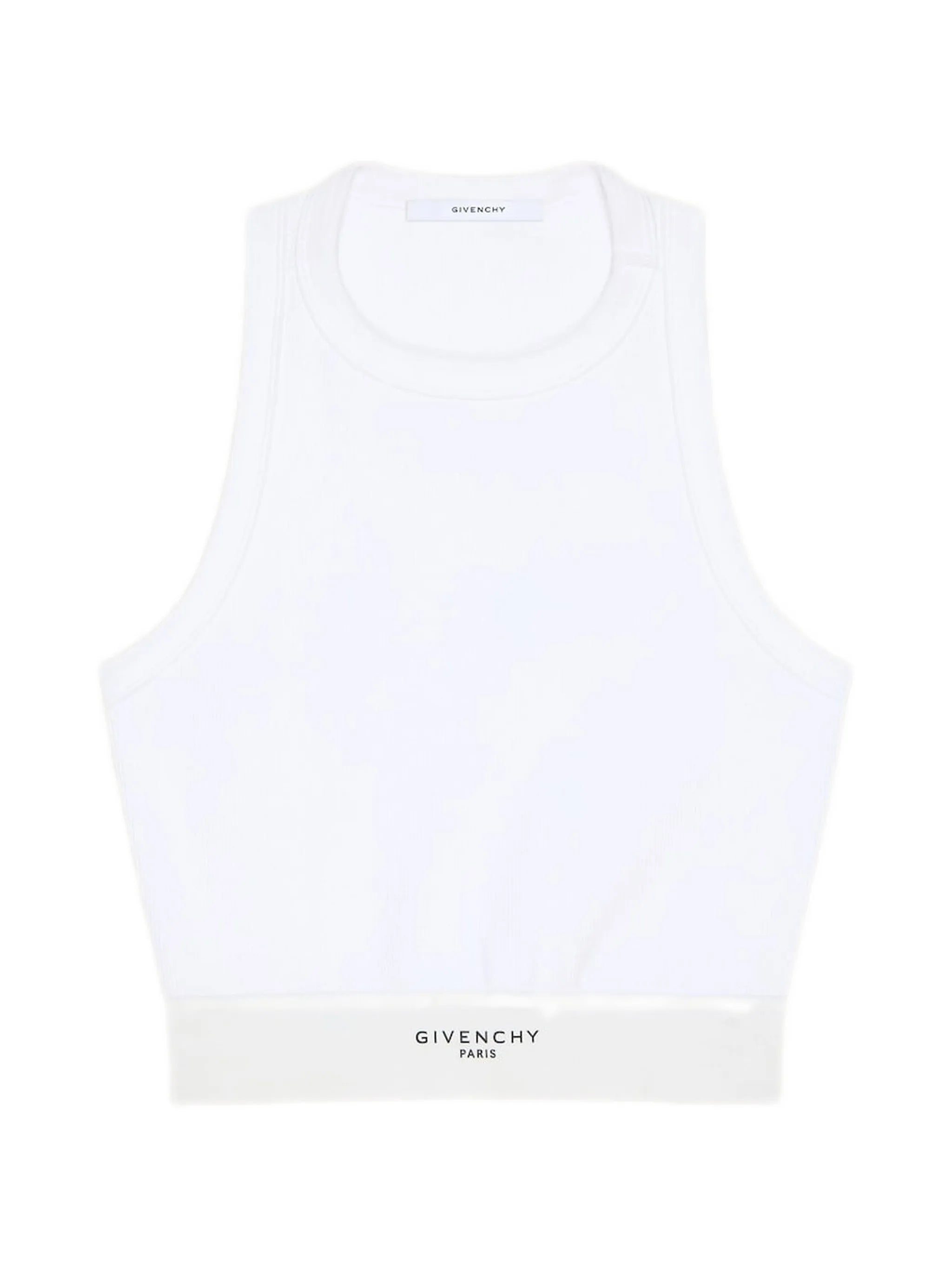 crop tank top in cotton with band