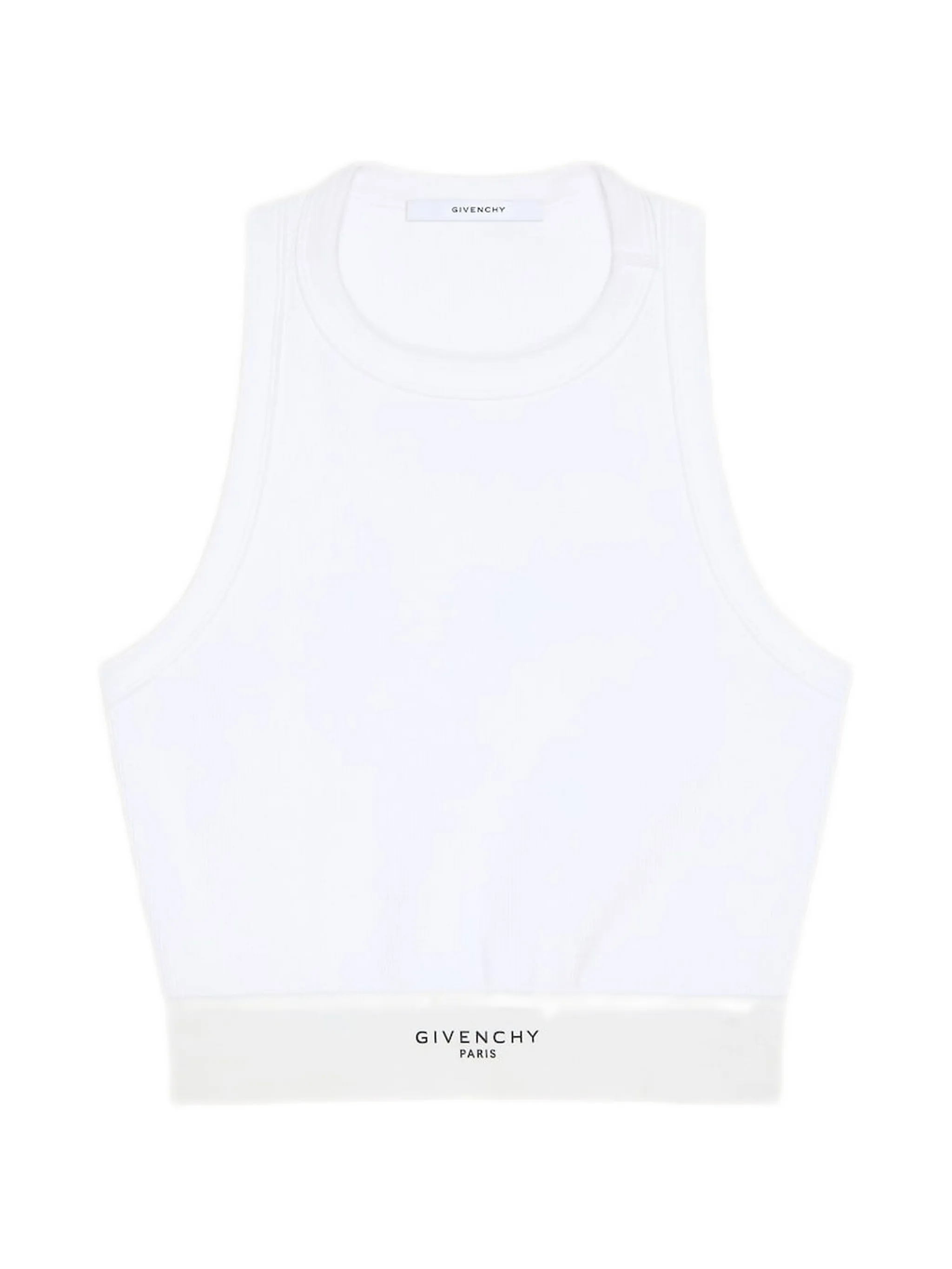 crop tank top in cotton with band