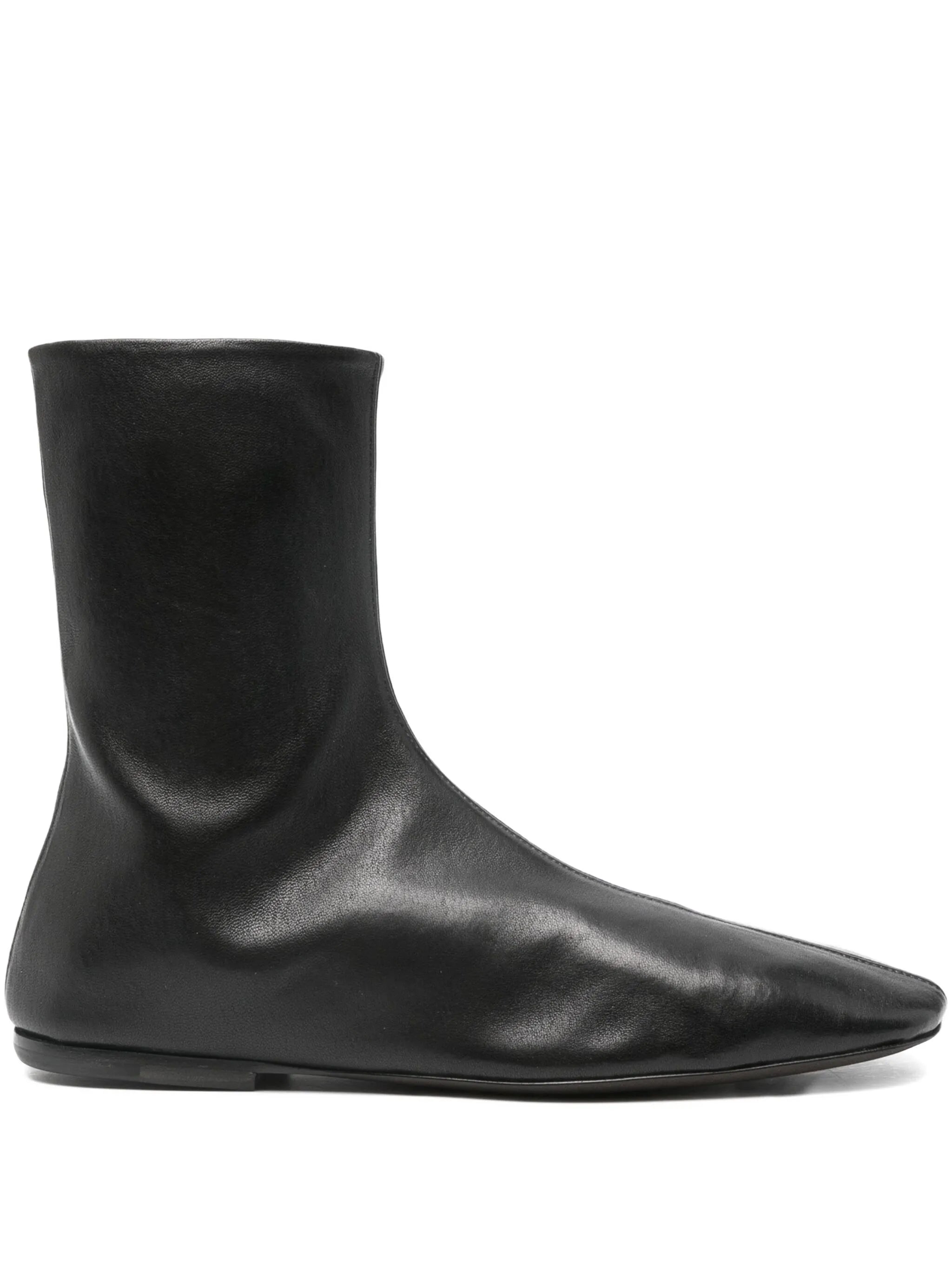 flat sole ankle boots