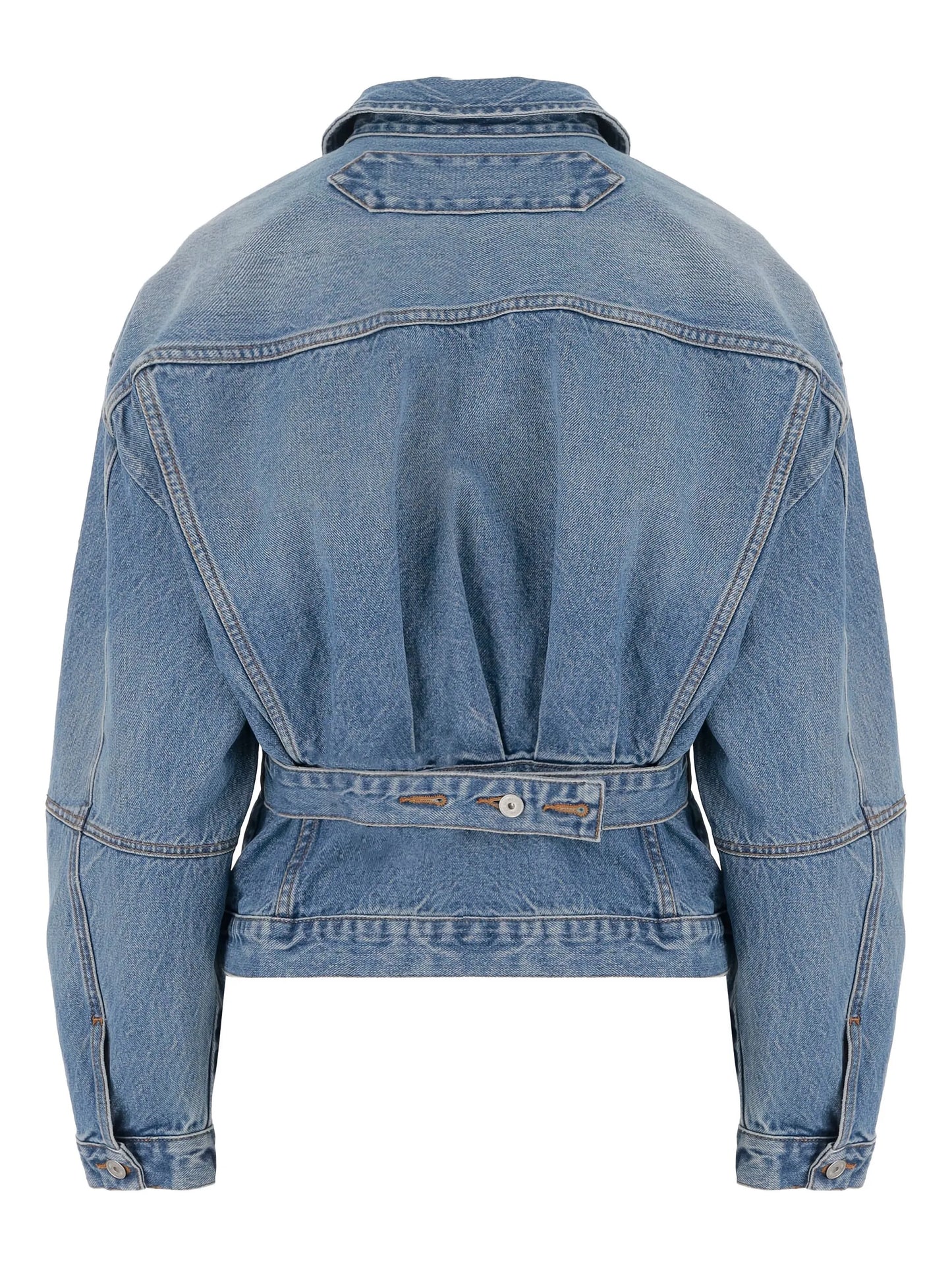 belted denim jacket