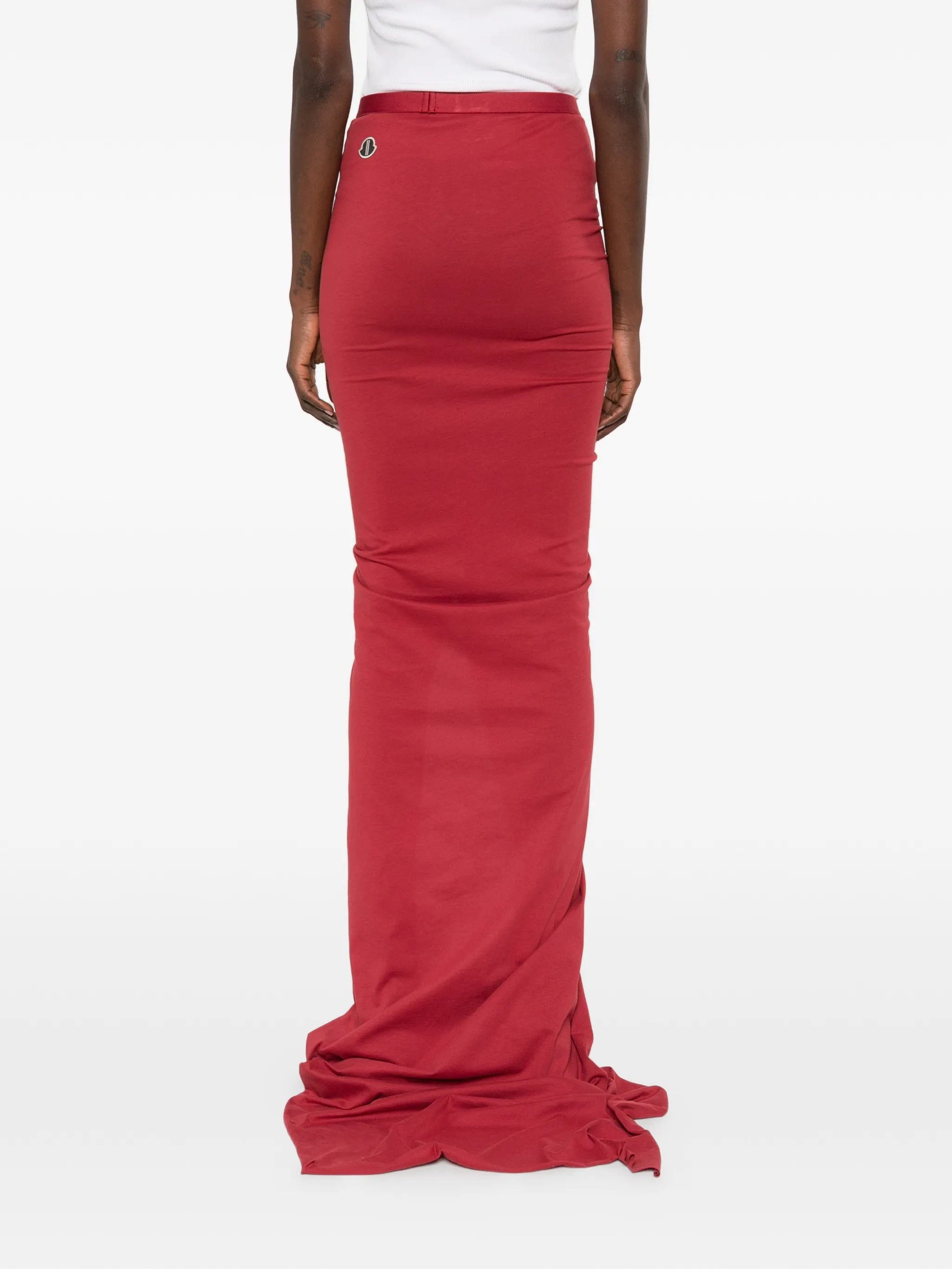 drawstring-split jersey maxi skirt